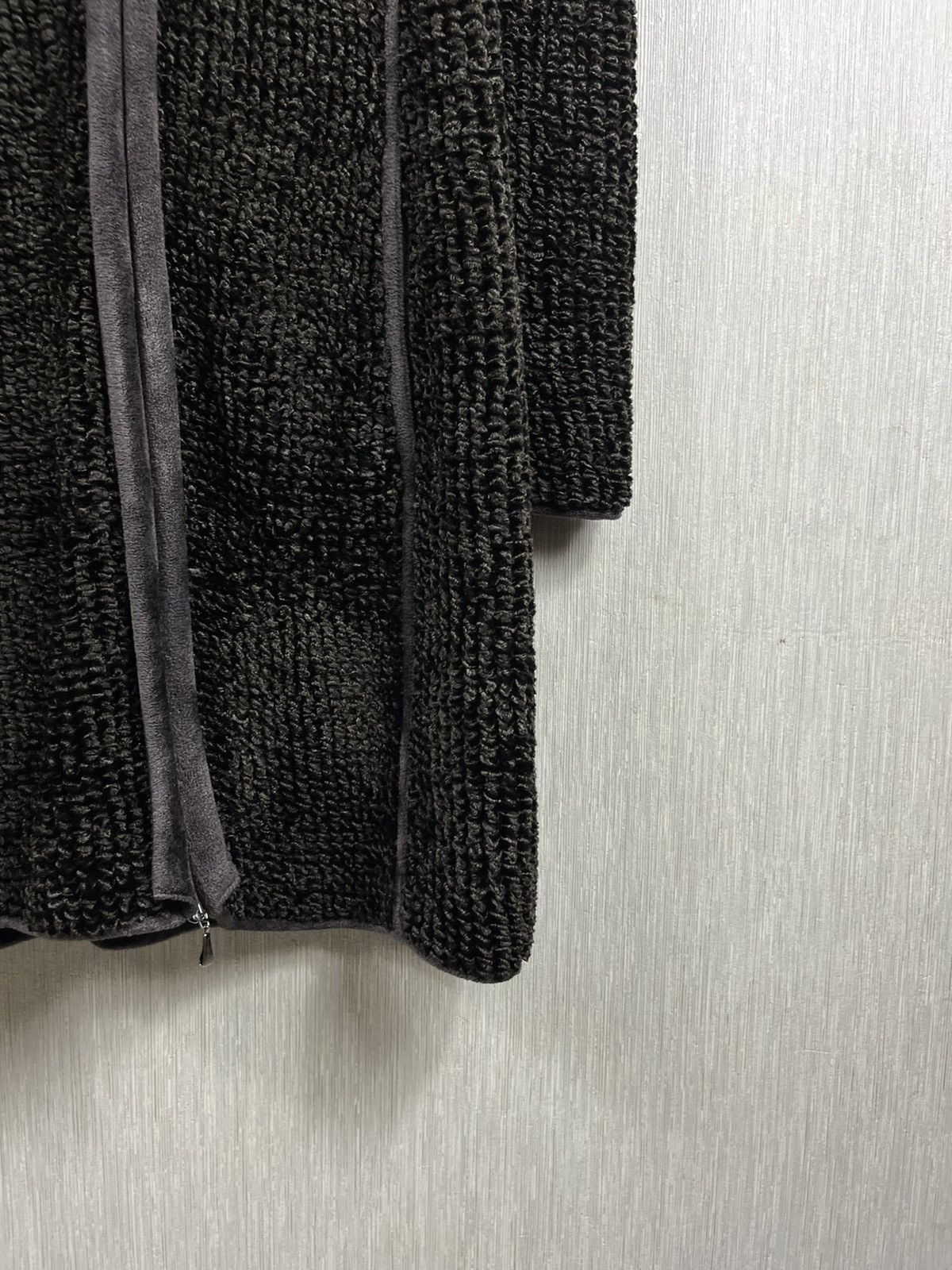 Armani × Designer × Giorgio Armani Giorgio Armani long velvet zip cardigan sweater coat jacket Size XL / US 12-14 / IT 48-50 - 8 Thumbnail