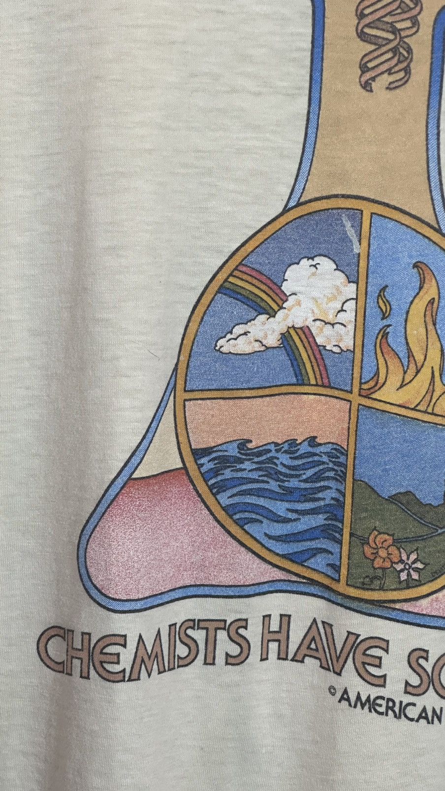 Vintage RARE Vintage 1960s Chemists Have Solutions Art Beaker Shirt Size US L / EU 52-54 / 3 - 6 Thumbnail