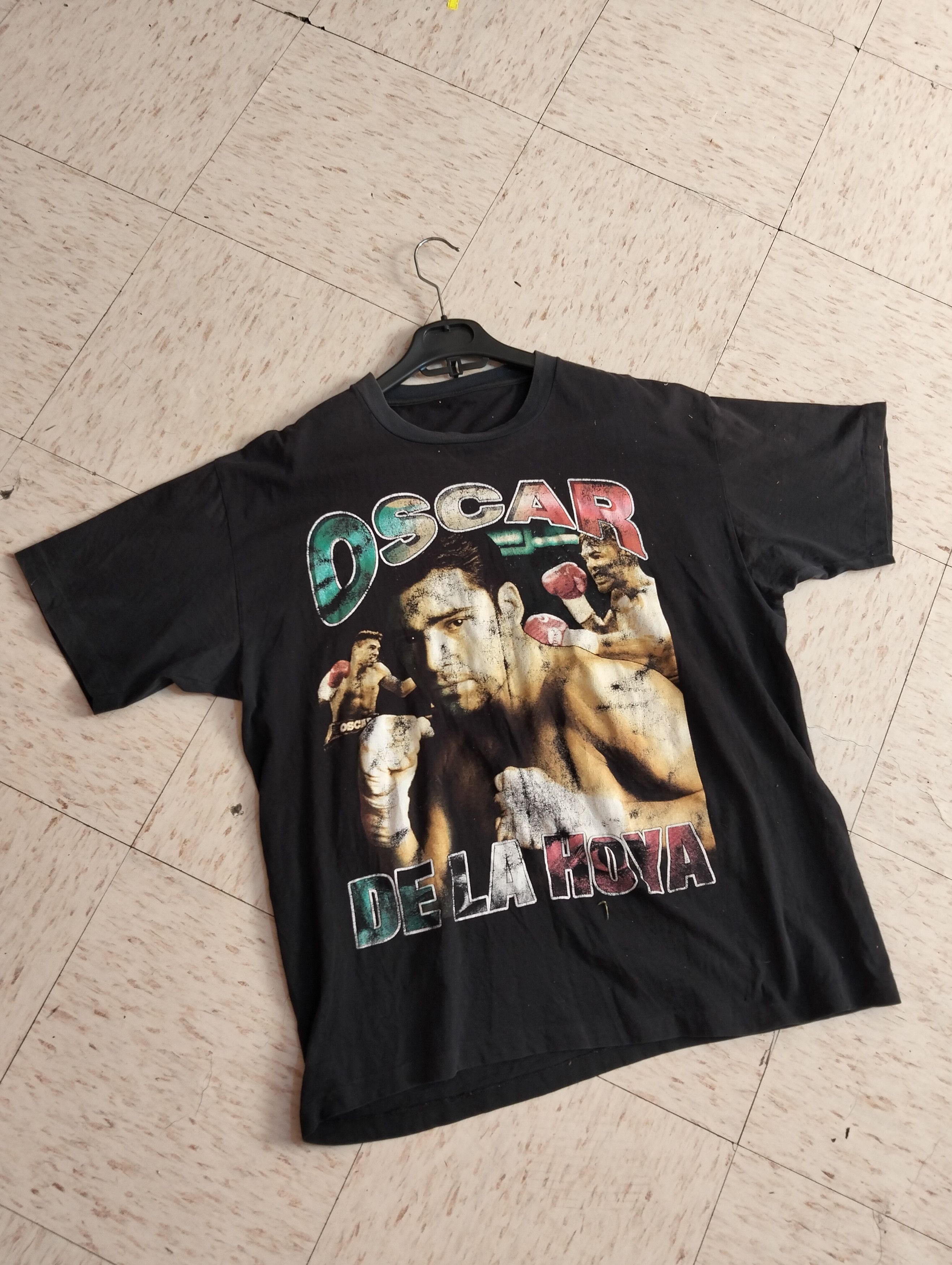 Rap Tees × Vintage Vintage Rap Tee Oscar de la hoya Size US L / EU 52-54 / 3 - 1 Thumbnail
