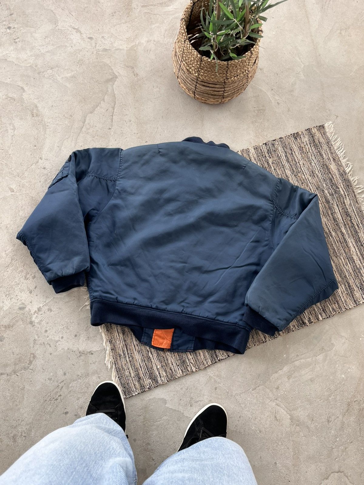 Alpha Industries Vintage Alpha Industries style Faded Blue Bomber Jacket Y2K Size US M / EU 48-50 / 2 - 3 Thumbnail