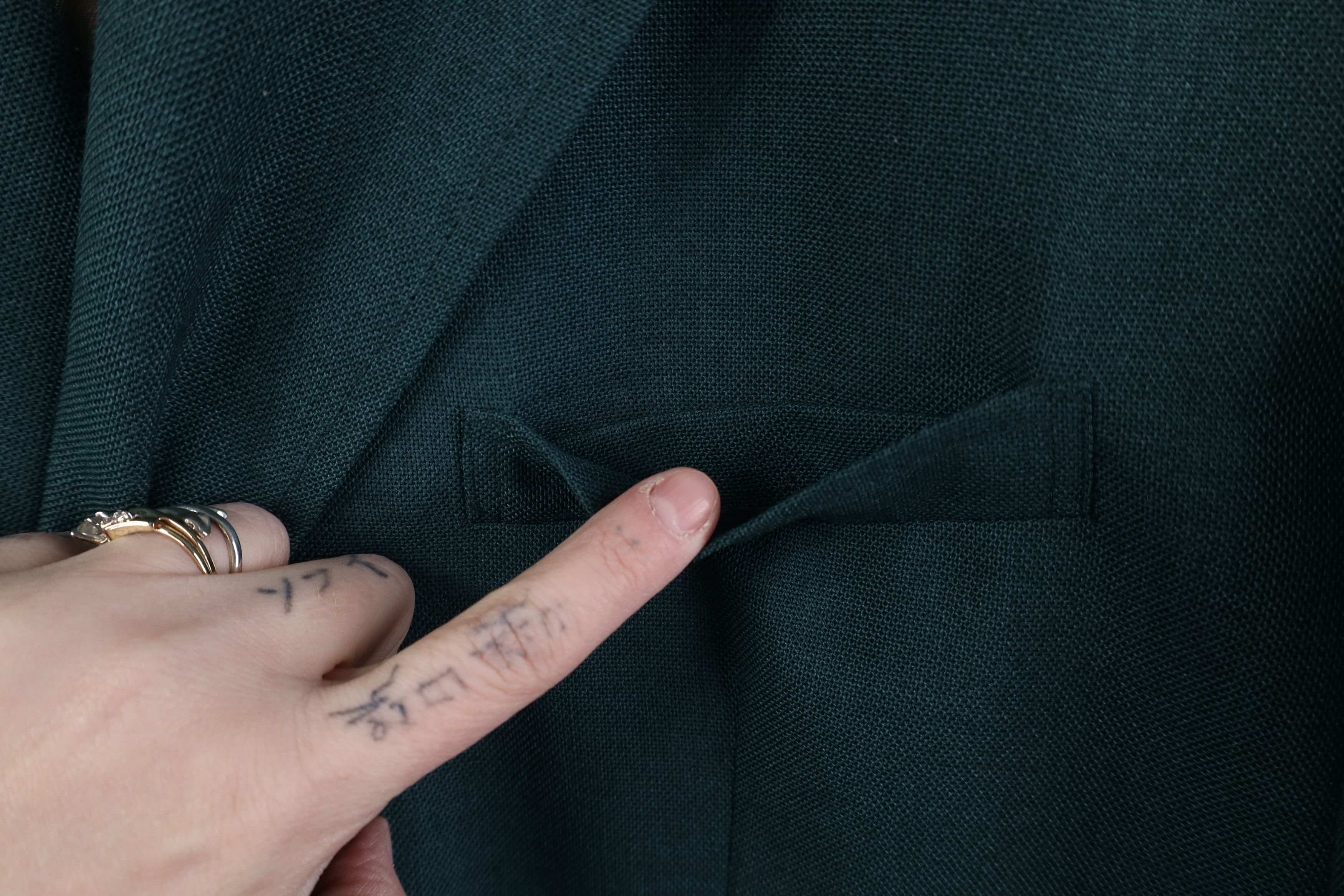 Vintage Vintage 90s Worsted Wool Suit Coat Blazer Jacket Green Size US XXL / EU 58 / 5 - 5 Thumbnail