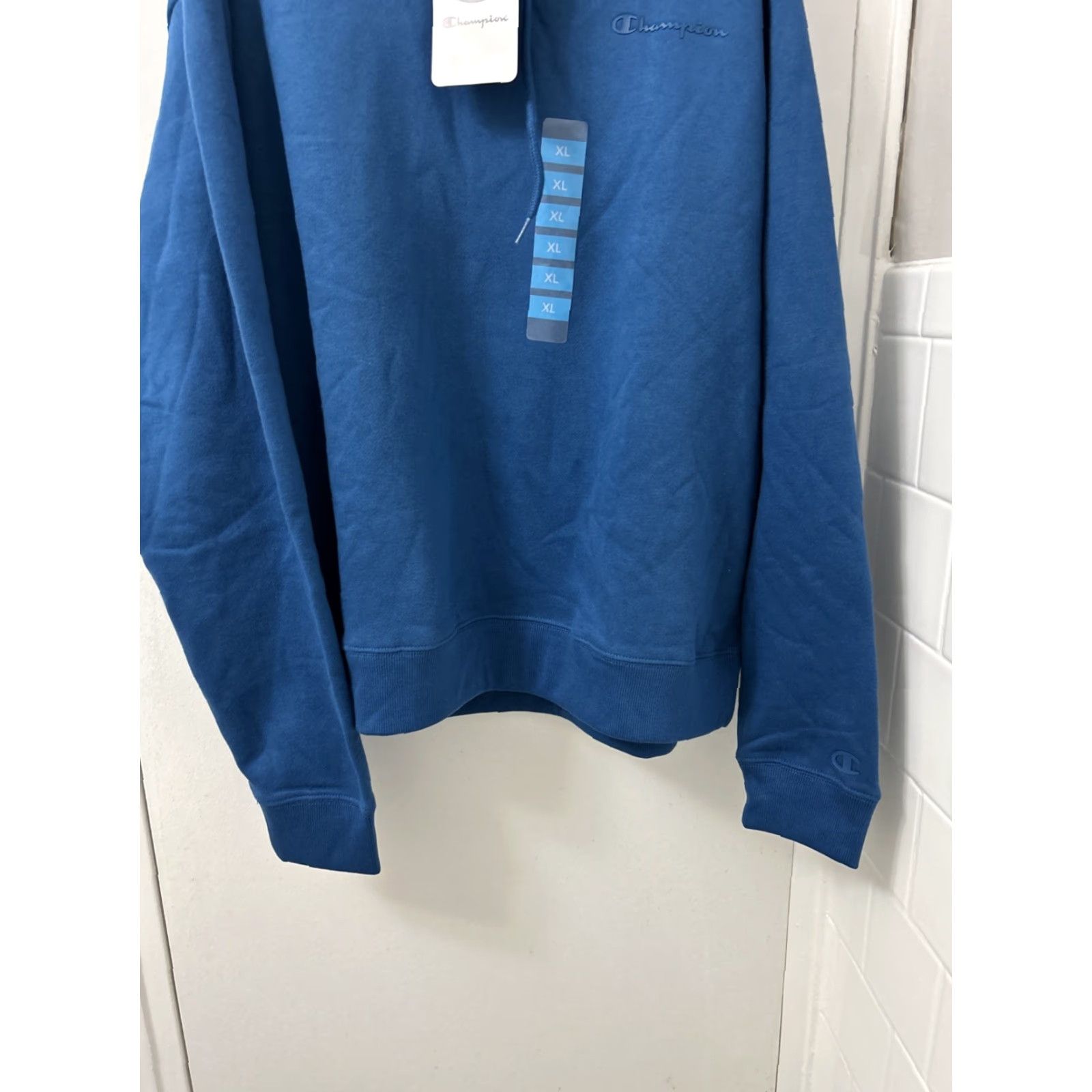 Champion Champion Fleece Hoodie Womens XL Blue Teal Logo Sweatshirt Shirt Pullover Activewear Mens Womens Girls Boys Size XL / US 12-14 / IT 48-50 - 3 Thumbnail
