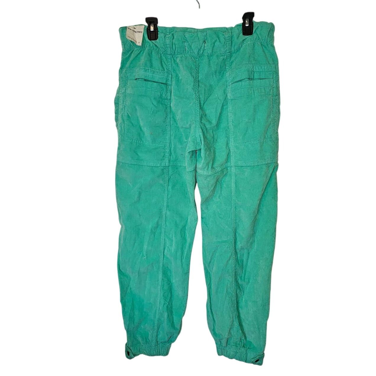 Free People New Angelo Pull-On Corduroy Jeans $148 MEDIUM Green Slouchy Size 32" / US 10 / IT 46 - 3 Thumbnail
