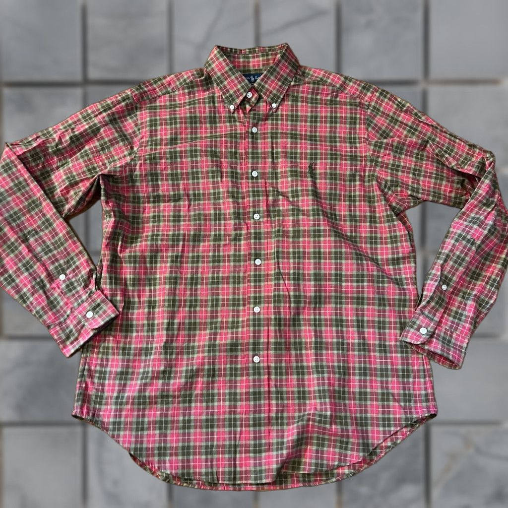 Polo Ralph Lauren Polo Ralph Lauren Shirt Mens Large Plaid Button Up Pony Classic Fit Red L Regular Long Sleeve Mens Size US L / EU 52-54 / 3 - 1 Thumbnail