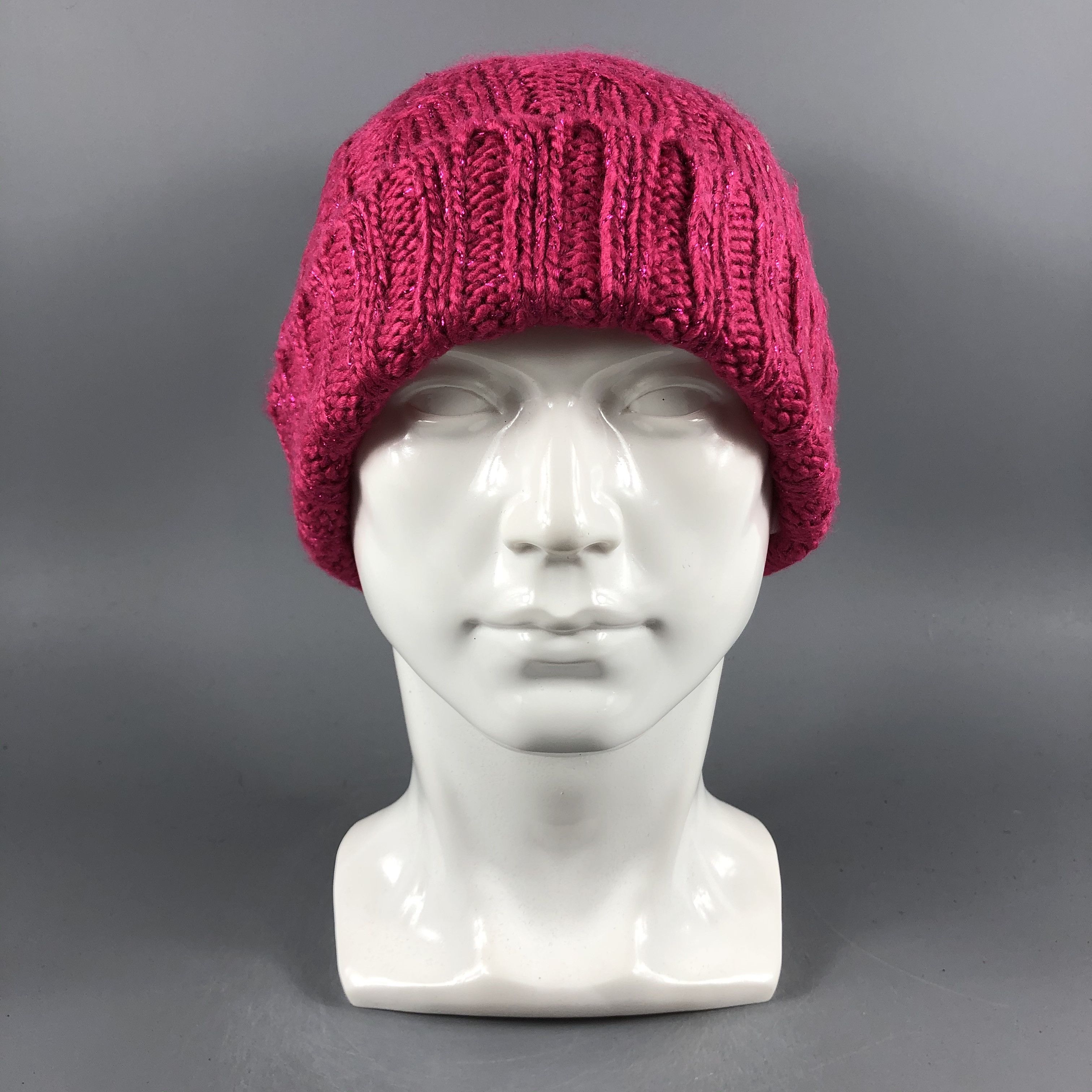 H&M × Vintage Womens H&M Cable Knit Pompom Beanie Snow Hat Snow Cap -D1216 Size ONE SIZE - 2 Thumbnail
