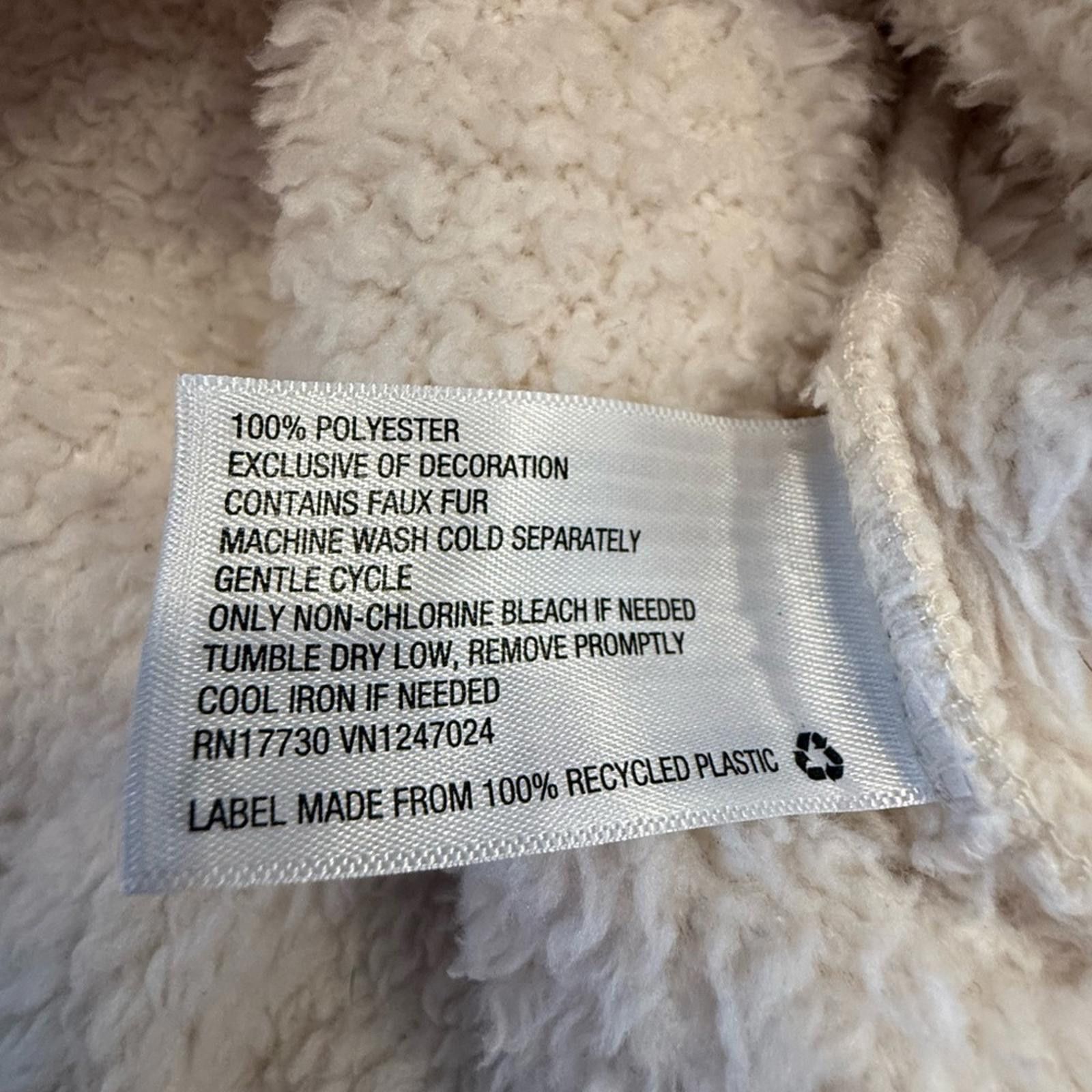 Other JoyLab cream Sherpa jacket quilted kangaroo pocket SZ XXL Size XXL / US 16-18 / IT 52-54 - 5 Thumbnail