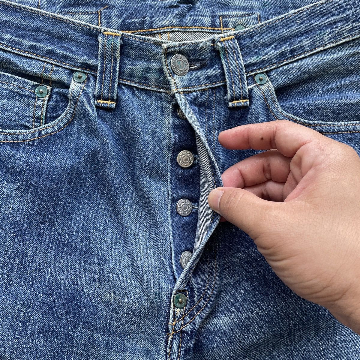Levi's Vintage Levi’s Big E USA Faded Buckle Selvedge Jeans Pants Size US 28 / EU 44 - 8 Thumbnail