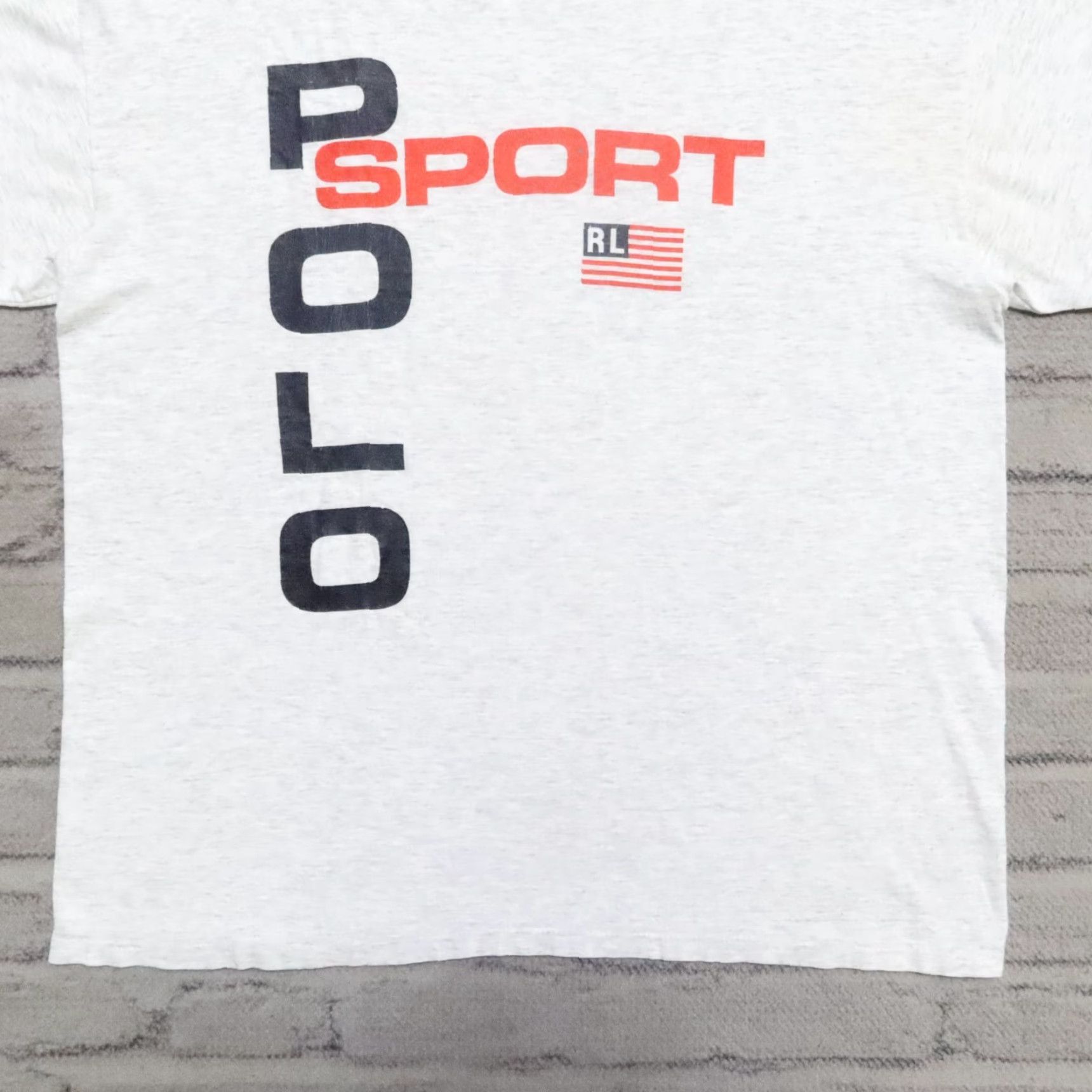 Vintage Vintage Polo Sport Ralph Lauren Shirt XL Grey RL Flag Tee Mens Size US XL / EU 56 / 4 - 3 Thumbnail
