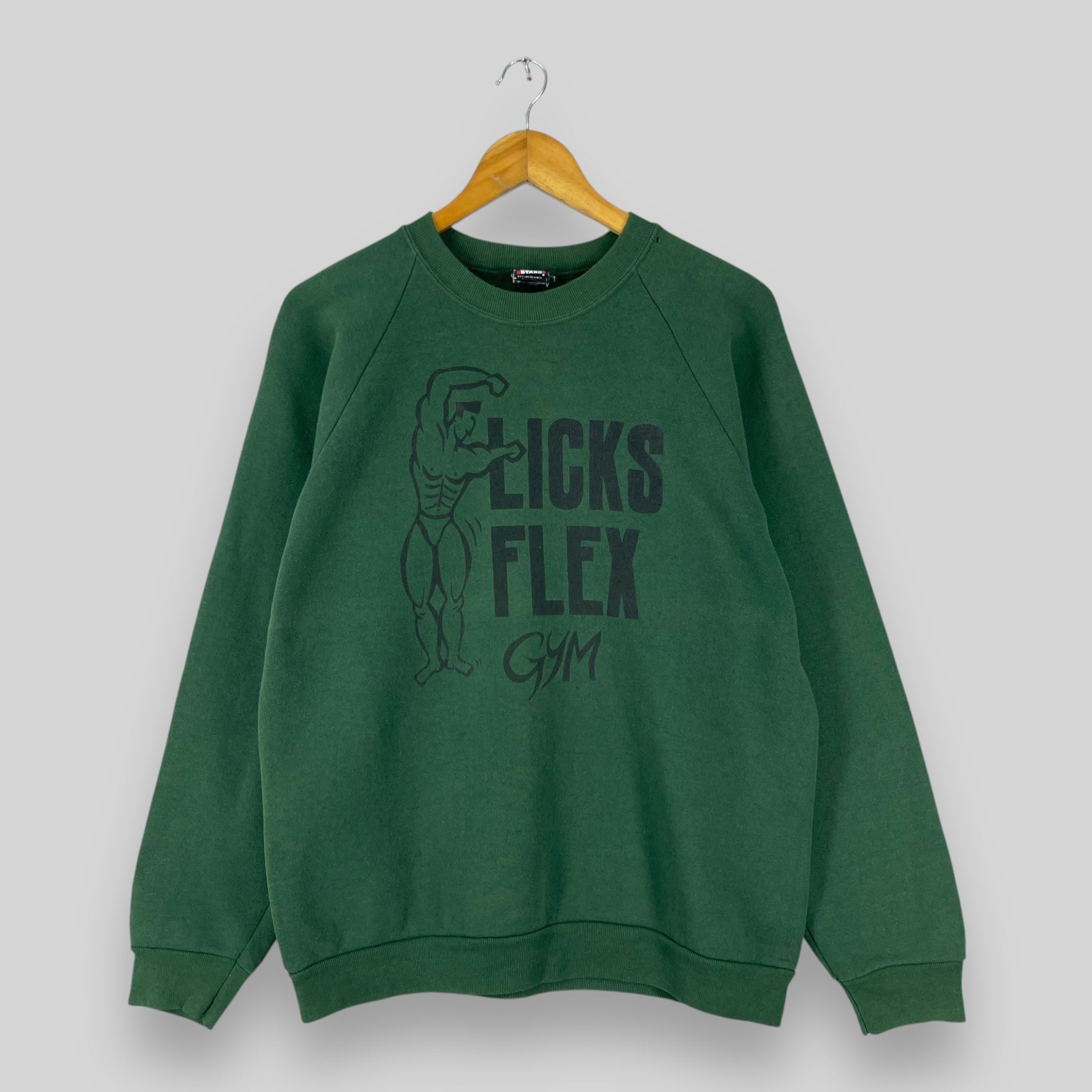 Vintage Vintage 90's FLICK FLEX GYM Printed Distressed Sweatshirt Size US M / EU 48-50 / 2 - 1 Thumbnail