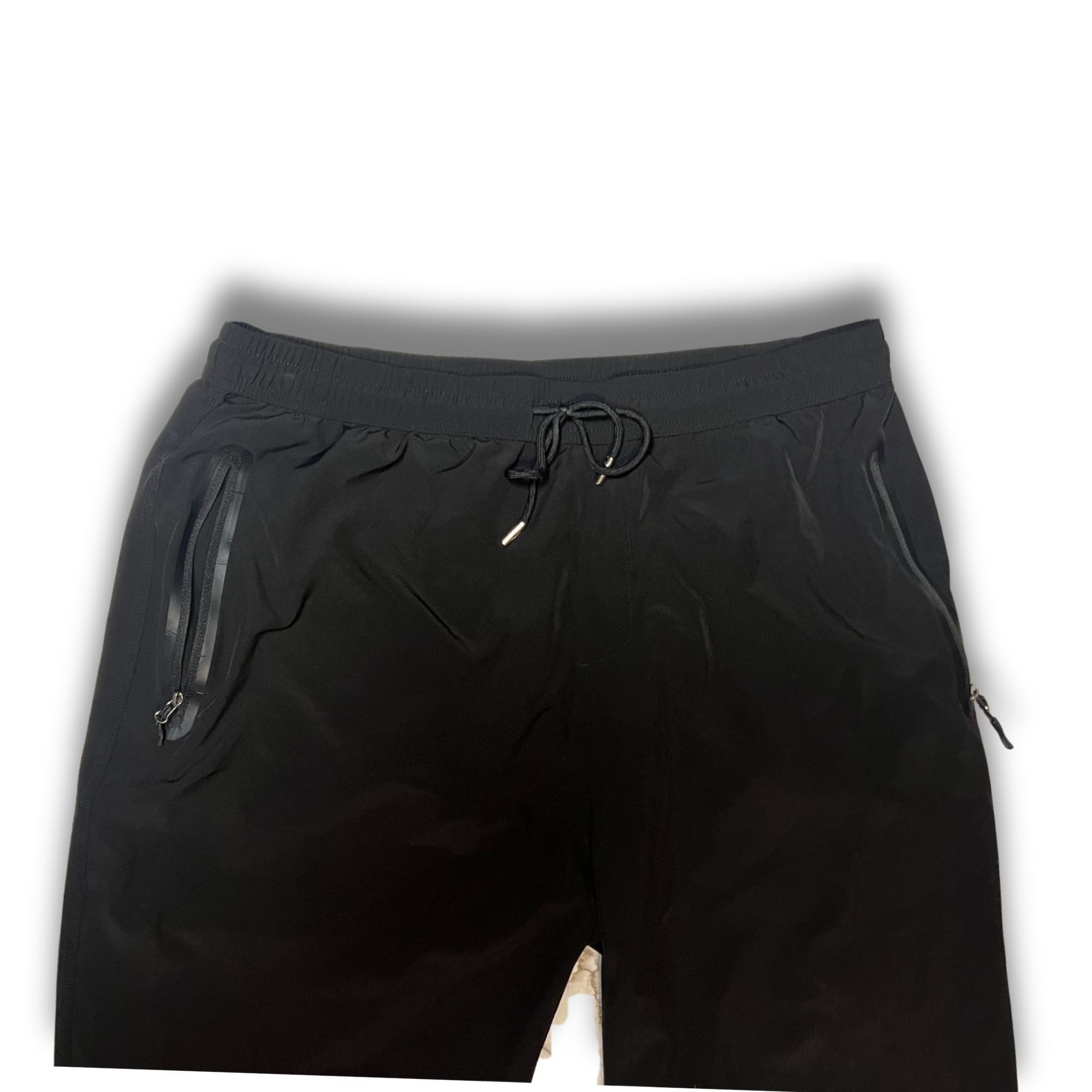 Other Mens Black Fashion Sweatpants XL With Zippered Pockets & Ela Size US 35 - 4 Thumbnail