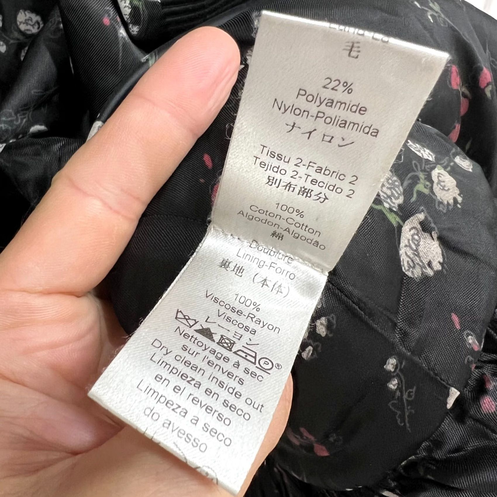 Kenzo VINTAGE KENZO Coat Jacket Women's M Gray Floral Wool 78% Wool 22% Polyamide Regular Size M Womens Size M / US 6-8 / IT 42-44 - 7 Thumbnail