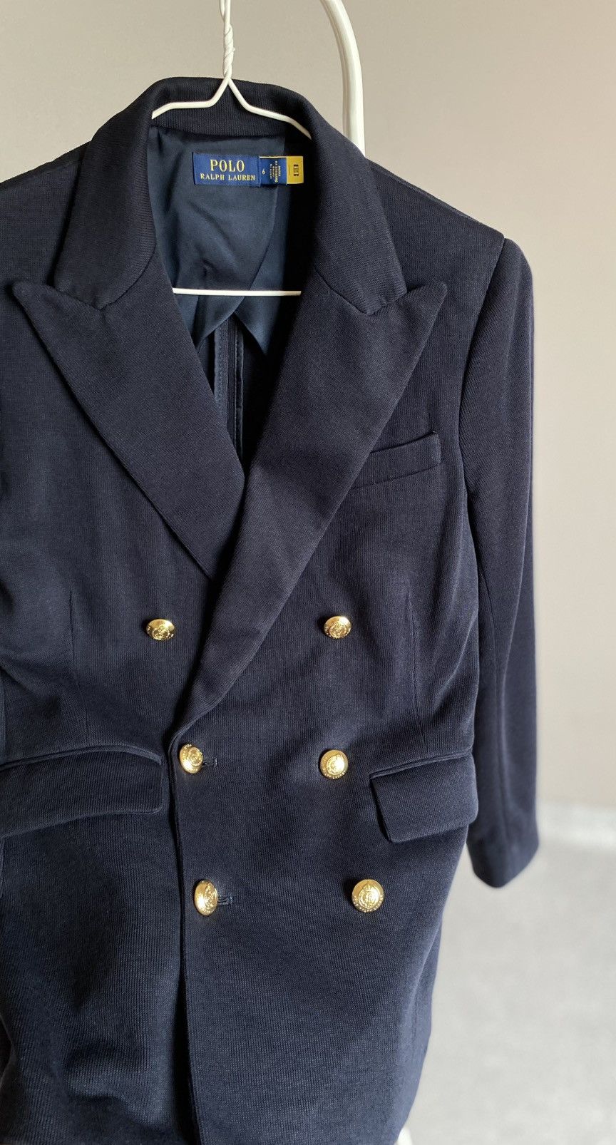 Polo Ralph Lauren POLO RALPH LAUREN Knit Double Breasted Blazer Size S / US 4 / IT 40 - 3 Thumbnail