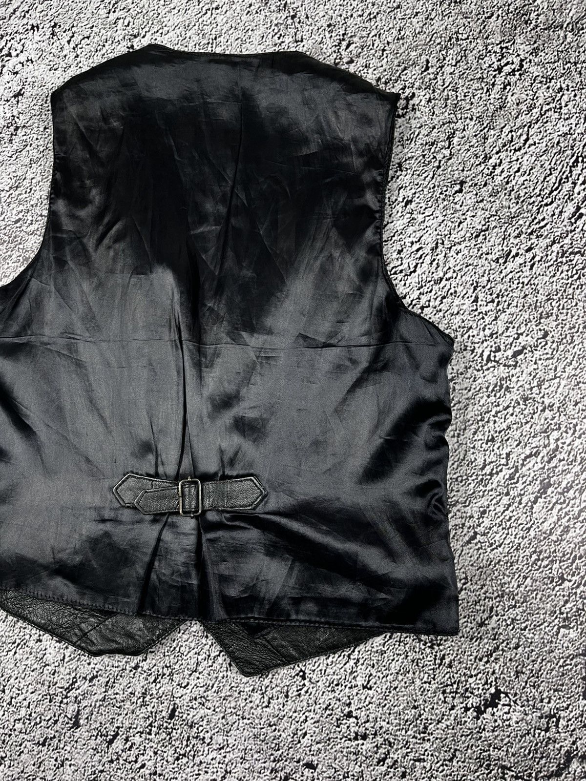 Leather Vintage 80s Leather biker motorcycle vest jacket grunge Size US M / EU 48-50 / 2 - 8 Thumbnail