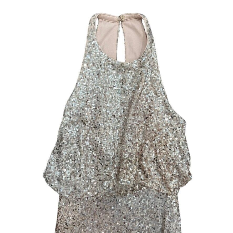 Badgley Mischka Badgley Mischka Blush Sequin Maria Gown, Size US 6 Size M / US 6-8 / IT 42-44 - 5 Thumbnail