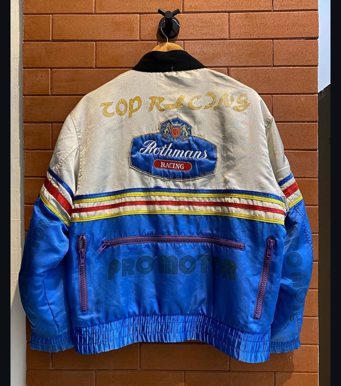 Honda × Vintage Vintage Rothmans Promotor Patched Racing Jacket Size US L / EU 52-54 / 3 - 2 Thumbnail