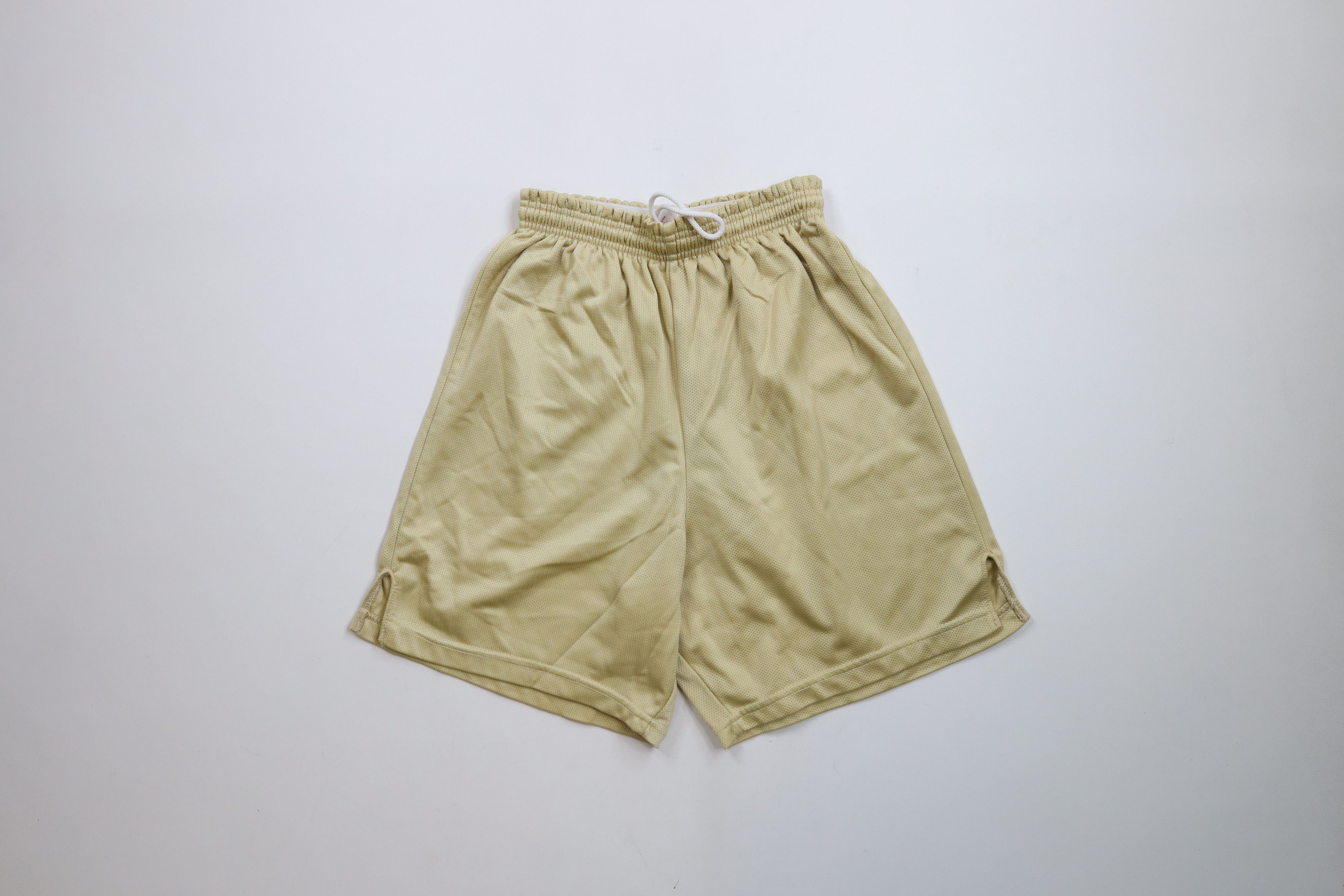 Vintage Vintage 90s Streetwear Heavyweight Basketball Shorts Gold Size US 32 / EU 48 - 1 Thumbnail