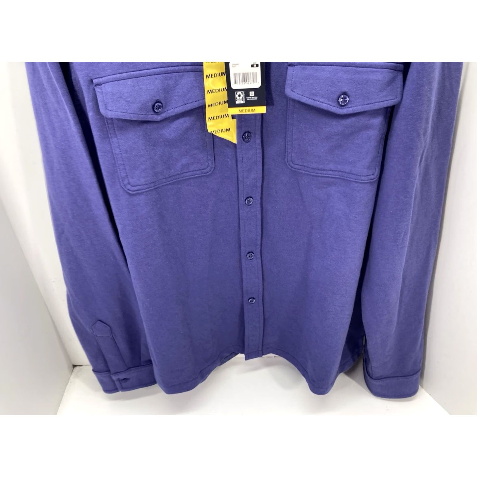 Gap Gap Knit Shirt Men Medium Blue Button Long Sleeve Cotton Blend Stretch NWT Size US M / EU 48-50 / 2 - 3 Thumbnail