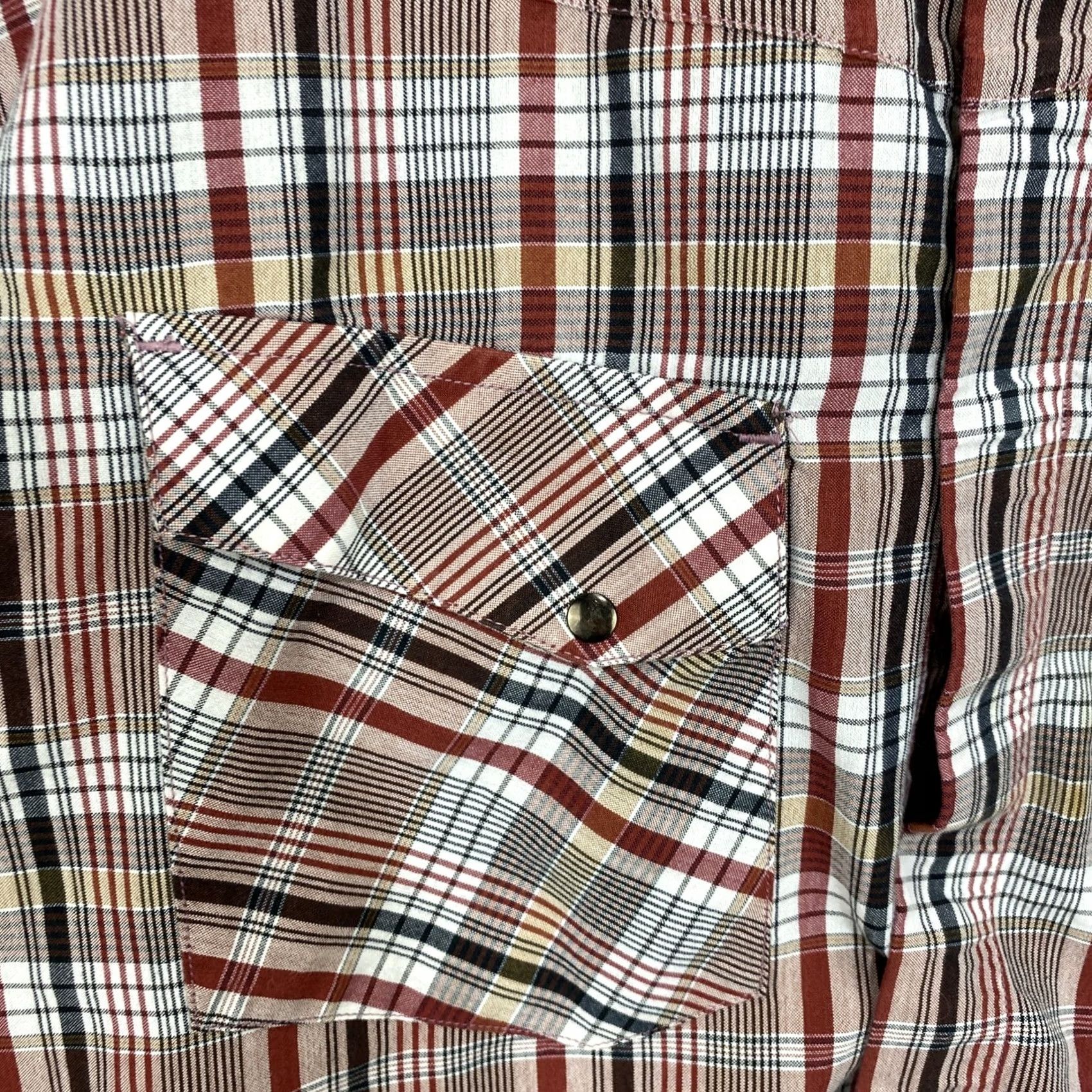 Volcom Volcom Men's Shirt Western Cowboy Hidden Snap Shirt Red Plaid M Button-Up Slim Fit Casual Cap. Size US M / EU 48-50 / 2 - 6 Thumbnail