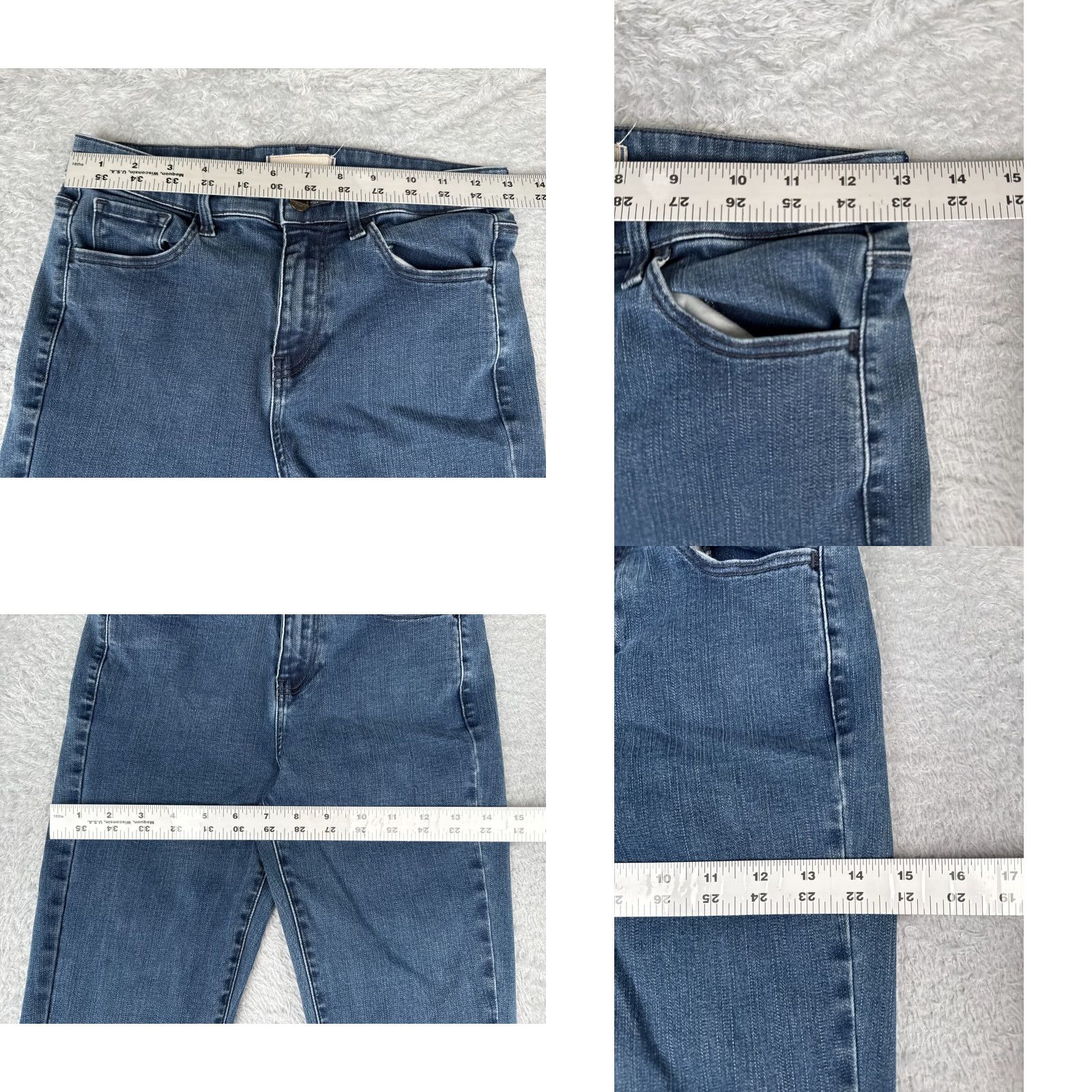 Uniqlo Uniqlo Jeans Womens 25 Blue Denim Skinny Mid Rise Cotton Blend 26x33 Size 42" / US 20 - 9 Thumbnail