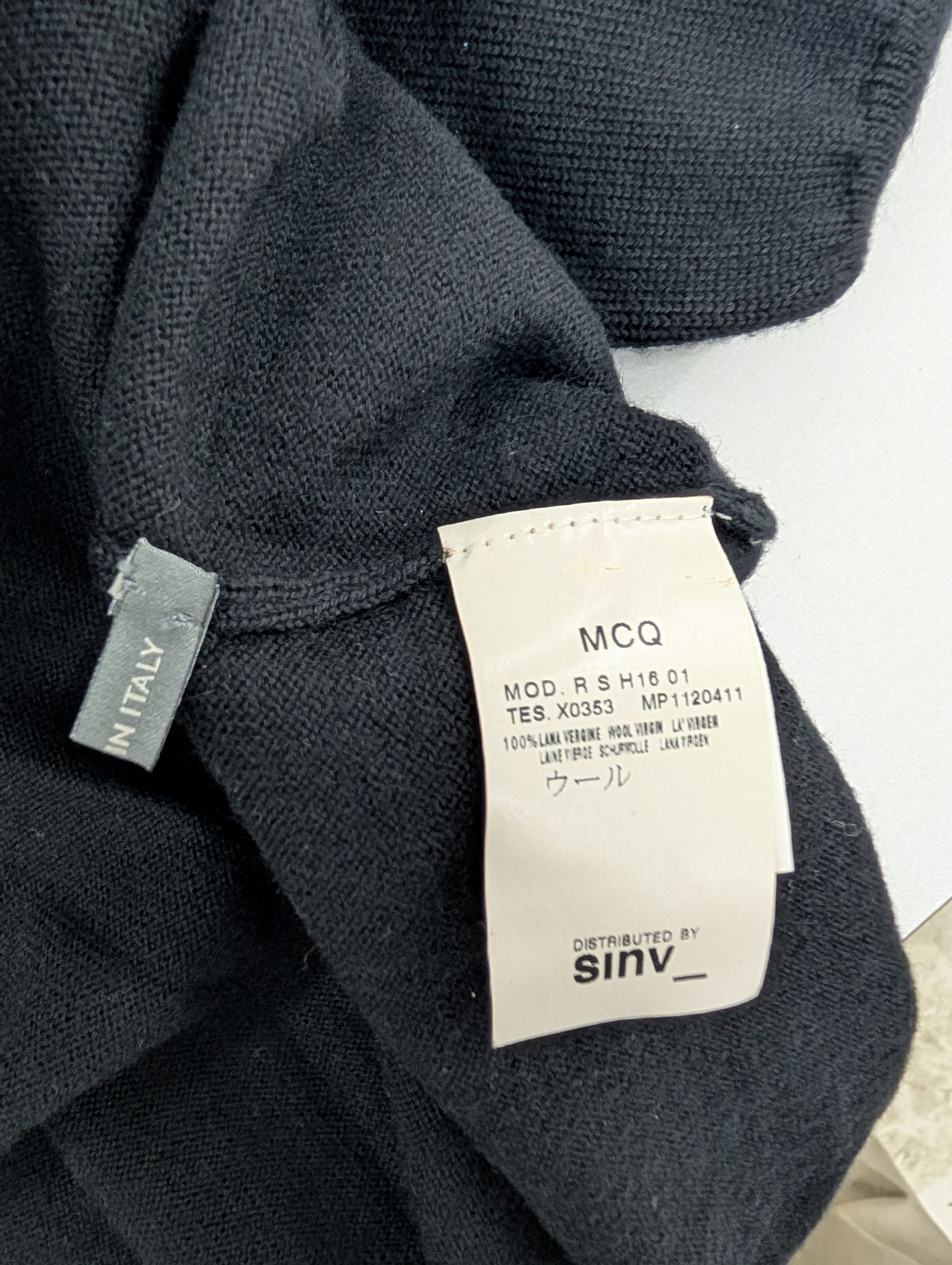 MCQ Black Cardigan With Patterned Collar Size US M / EU 48-50 / 2 - 7 Thumbnail