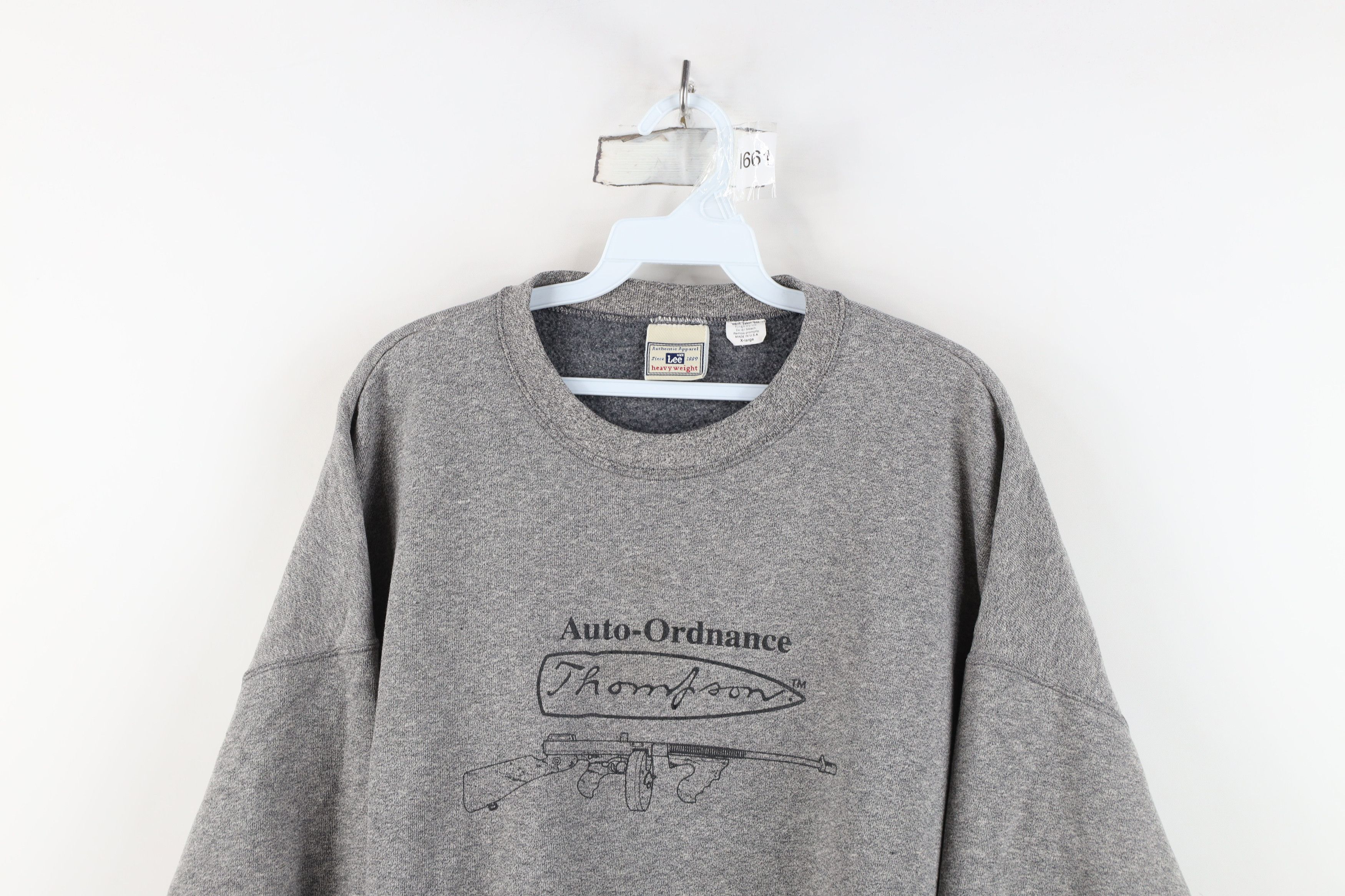 Vintage Vintage 90s Ordnance Thompson Machine Gun Sweatshirt USA Size US XL / EU 56 / 4 - 2 Thumbnail