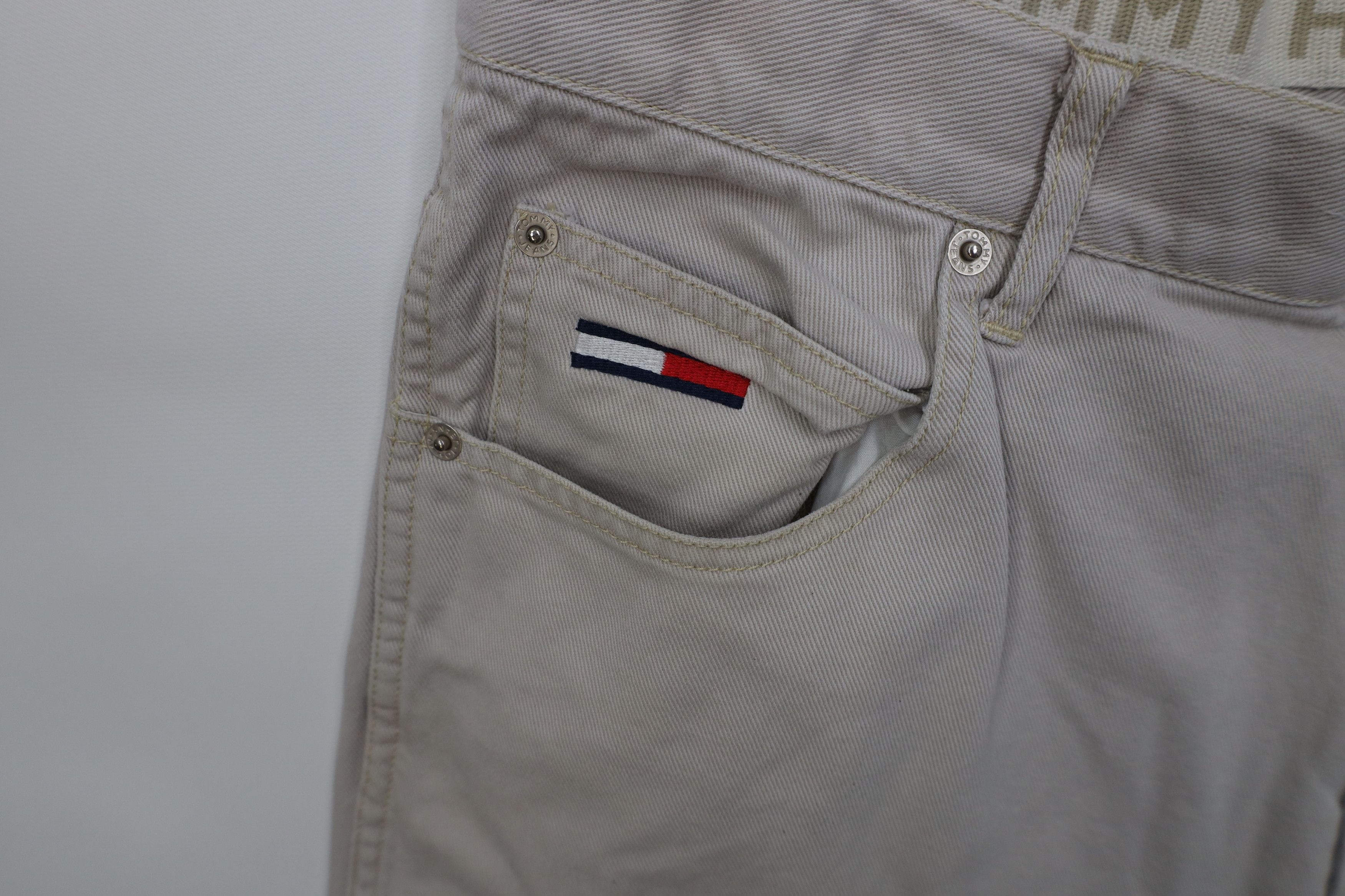 Tommy Hilfiger Vintage 90s Tommy Hilfiger Baggy Dungaree Denim Shorts Gray Size US 32 / EU 48 - 6 Thumbnail