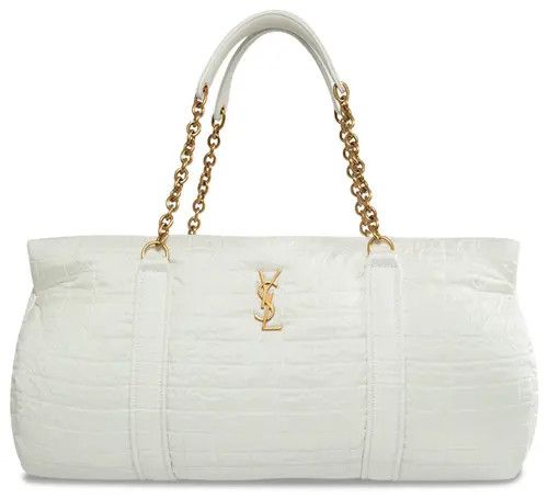 Saint Laurent Paris o1bcso1str1225 Size:OS/Gloria In Quilted Jacquard in White Size ONE SIZE - 1 Preview