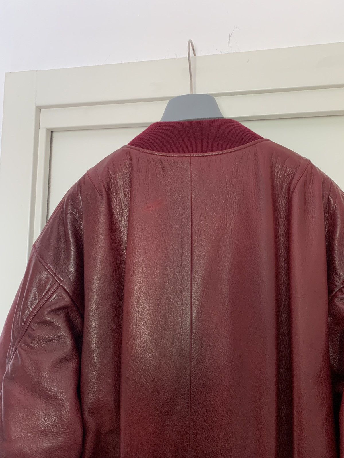 Prada × Raf Simons Prada by raf Simons runway fw22 red goat leather bomber Size US L / EU 52-54 / 3 - 12 Thumbnail