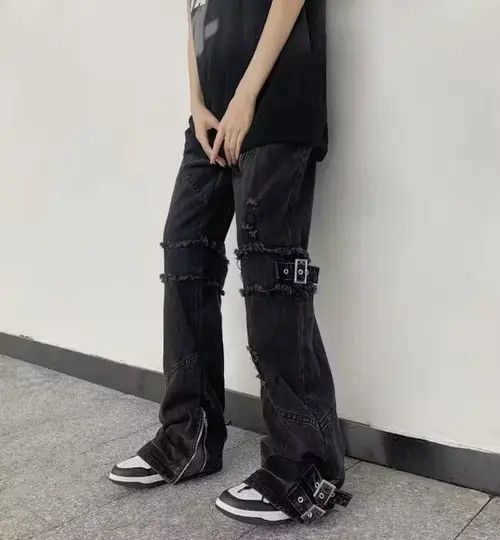 Japanese Brand × Jean Cargo Opium Denim Jeans Size US 32 / EU 48 - 2 Thumbnail