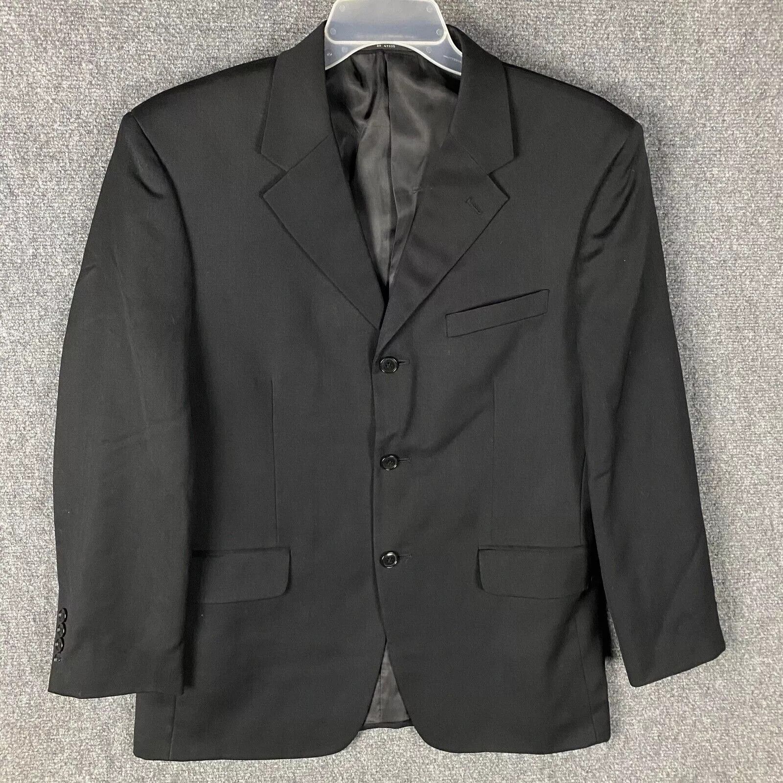 Jones New York Jones New York Blazer Men's S 40 Wool Black 3 Buttons Adults Size 40R - 1 Thumbnail