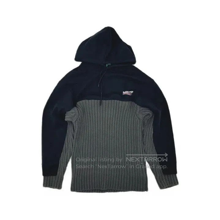 Balenciaga Balenciaga Black Hooded Sweatshirt with Logo. Size US S / EU 44-46 / 1 - 2 Thumbnail