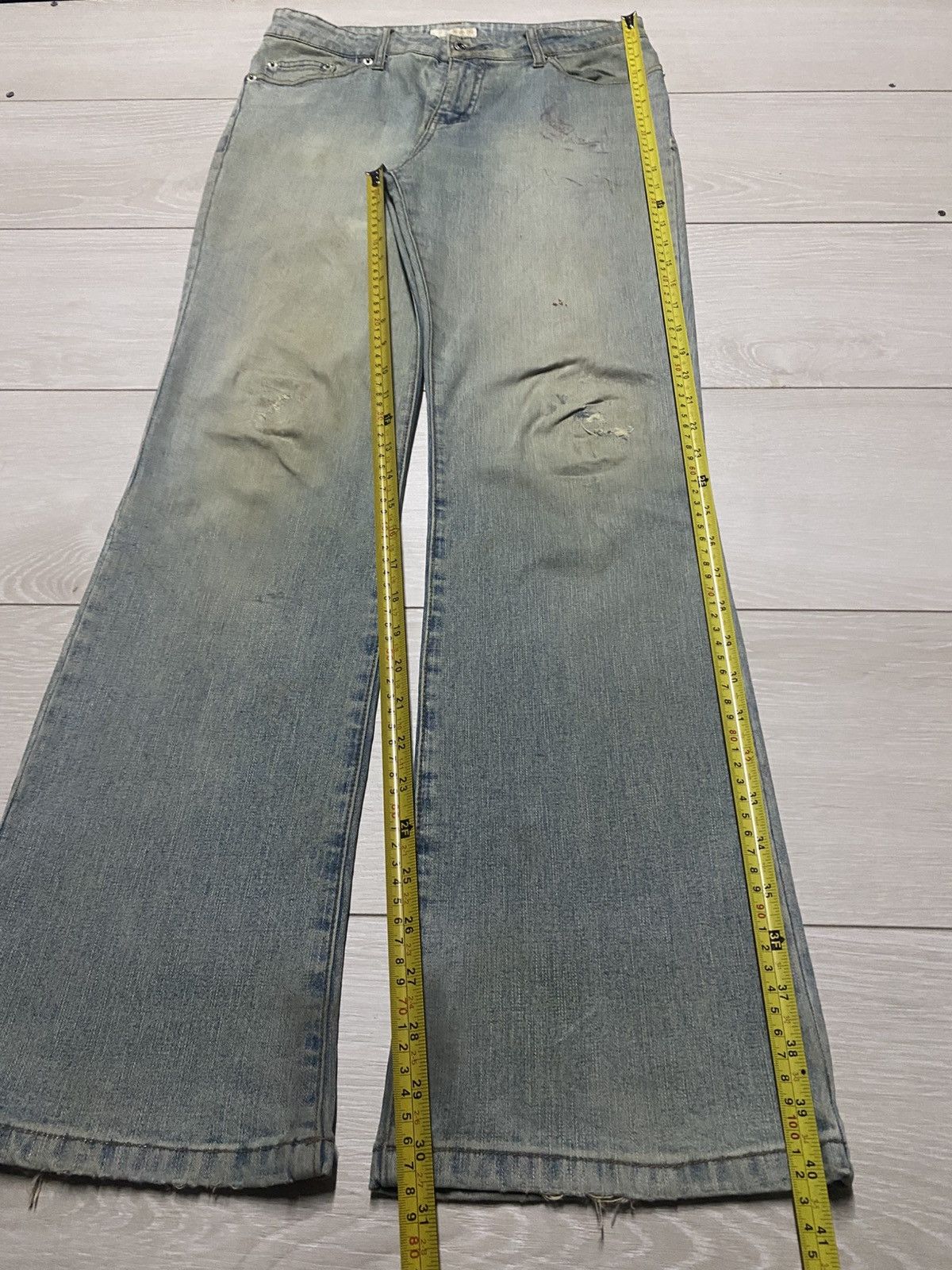 Vintage Vintage Japanese Brand Mud Wash Grunge Distressed Flare Jean Size US 30 / EU 46 - 13 Thumbnail