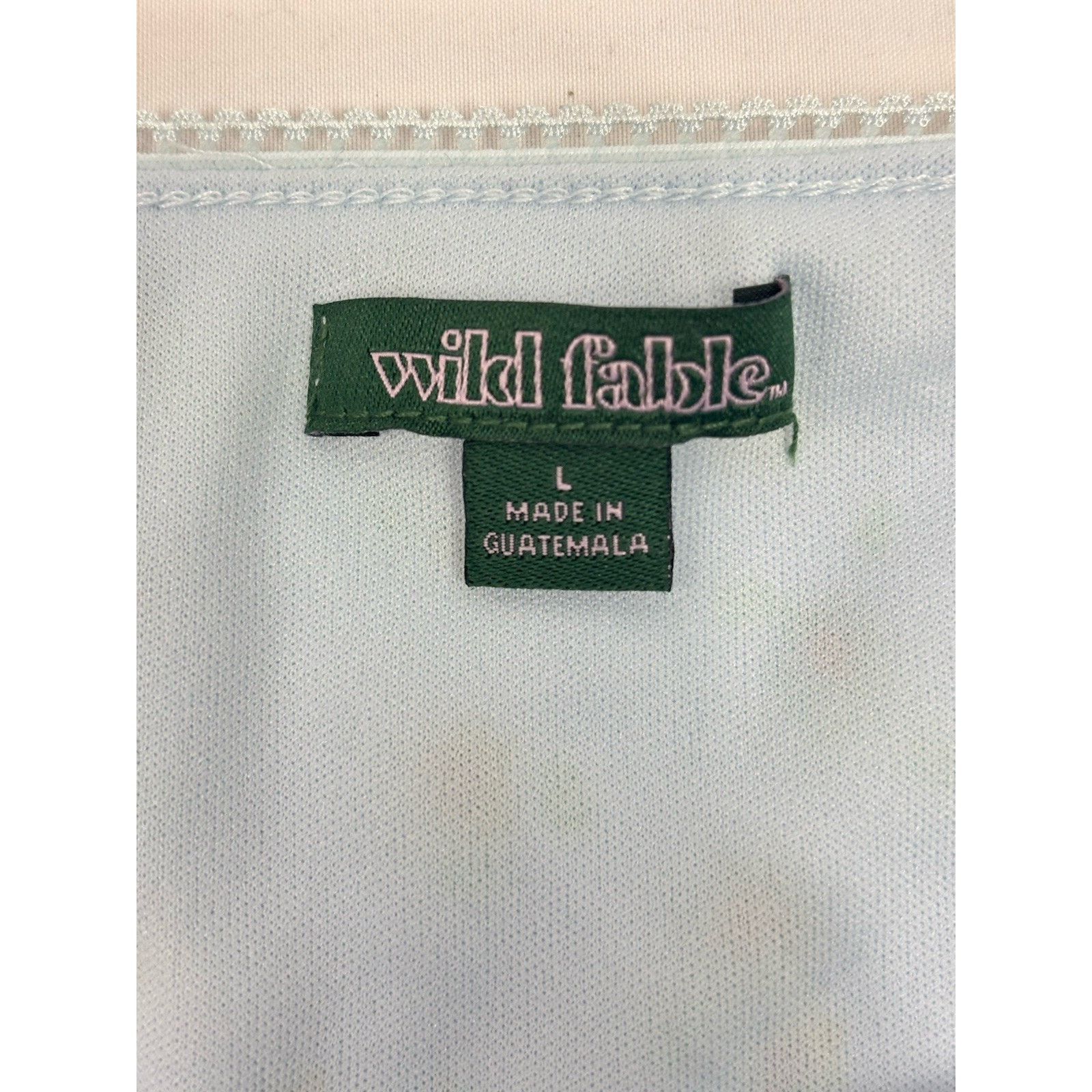 Target Basics NWT Wild Fable A Line Mini Skirt Light Aqua Blue Floral Sz L Size 32" / US 10 / IT 46 - 3 Thumbnail