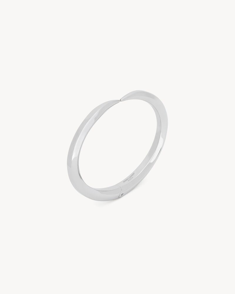 Saint Laurent Paris o1s1wg110126 802240 Size: OS / Claw Bracelet in Metal Silver Size ONE SIZE - 1 Thumbnail