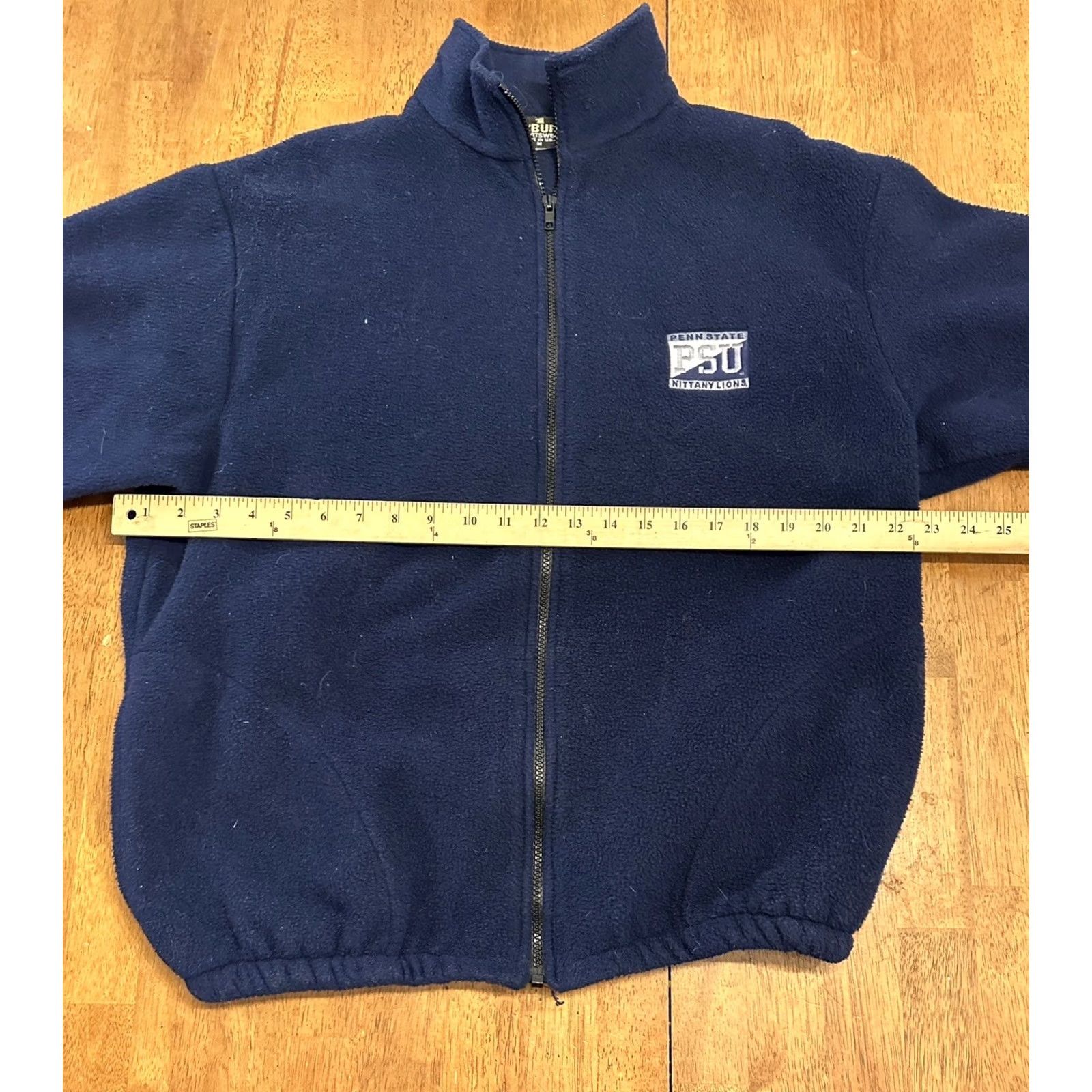 Penn VINTAGE Penn State University Fleece Sweater Full Zip Size Large Navy 90s Size US L / EU 52-54 / 3 - 5 Thumbnail
