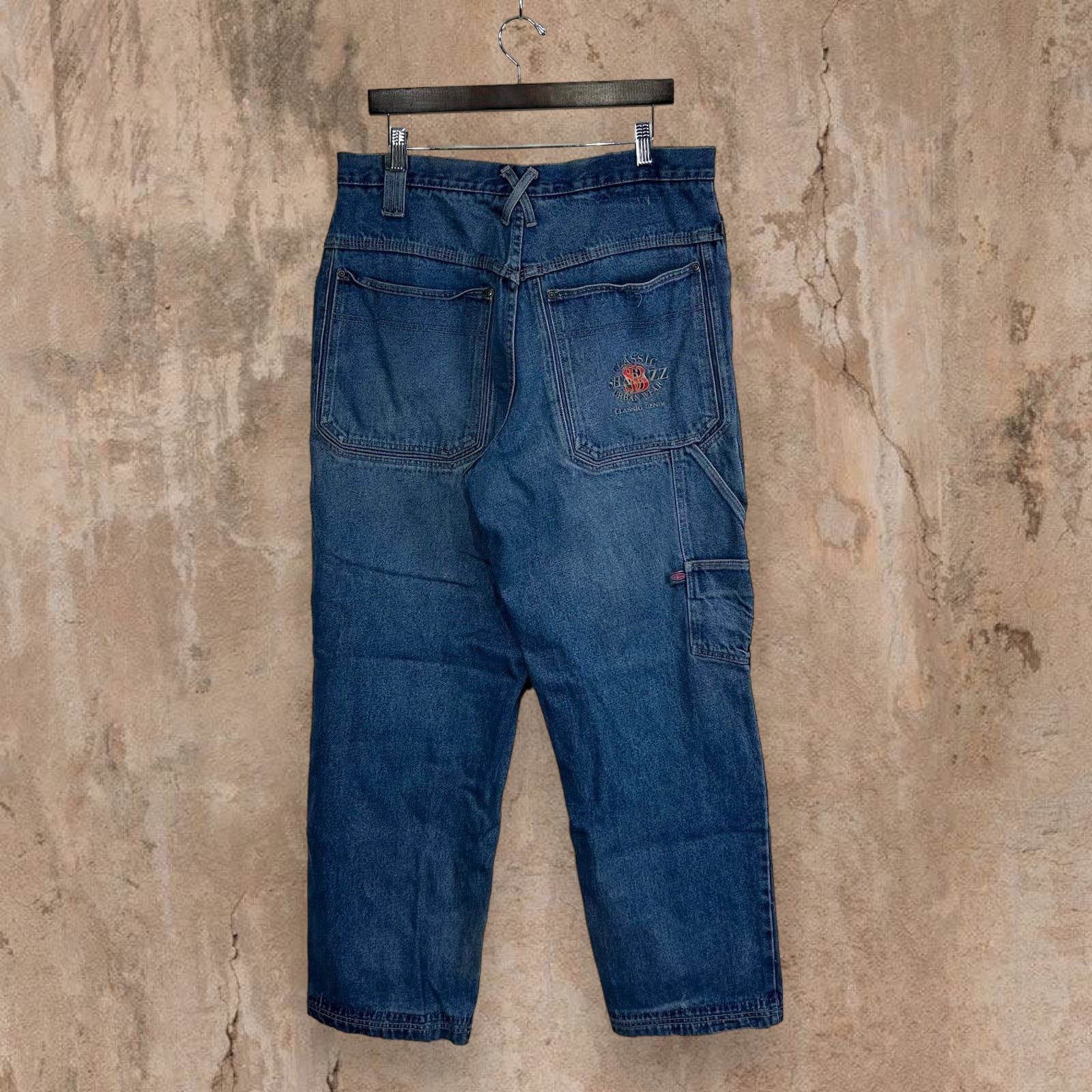 Image of Vintage Skater Wide Leg Carpenter Jeans Shabazz Baggy Y2K in Blue, Men's (Size 36)