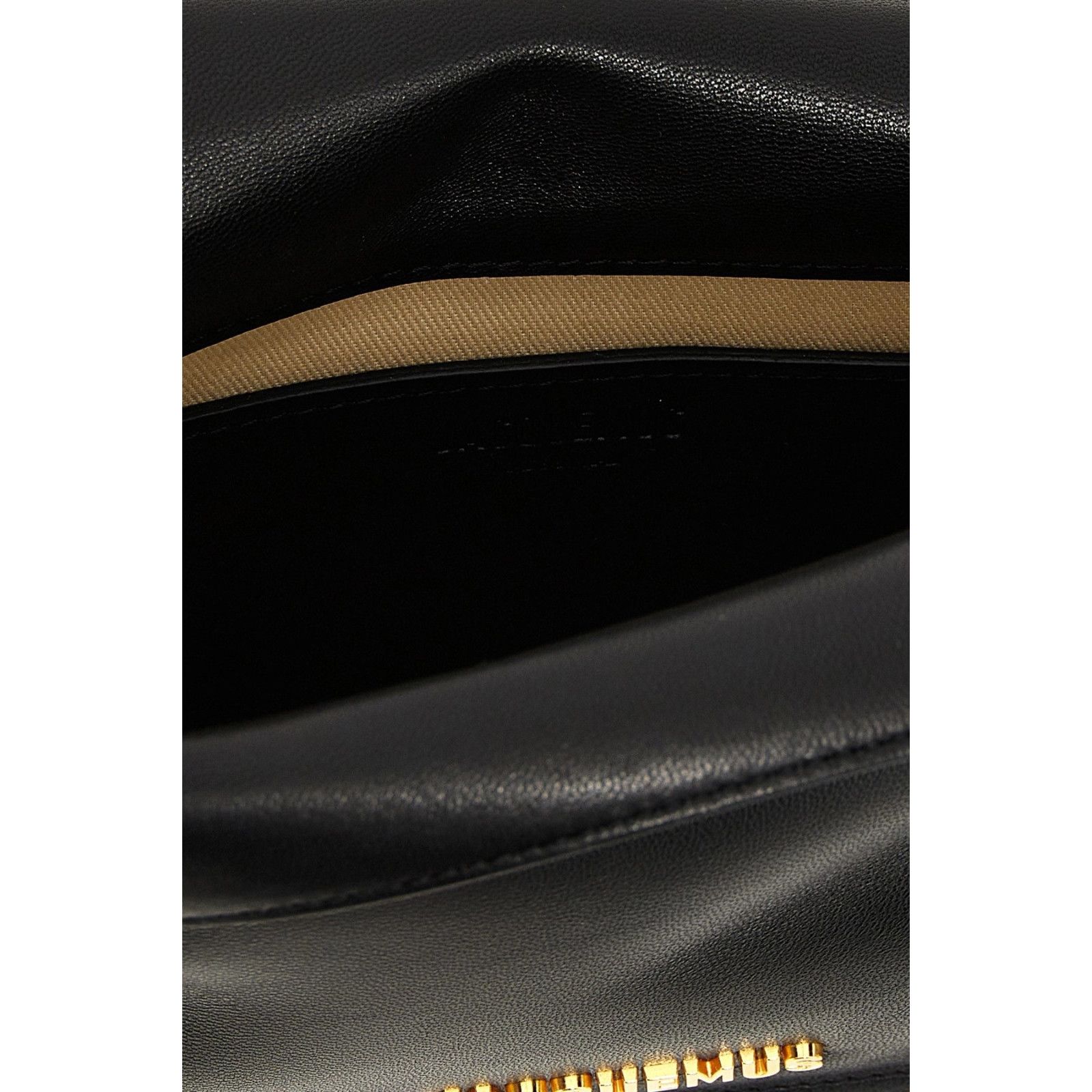 Jacquemus JACQUEMUS The Small Pochette Rond Black Leather Clutch New A Size ONE SIZE - 2 Thumbnail