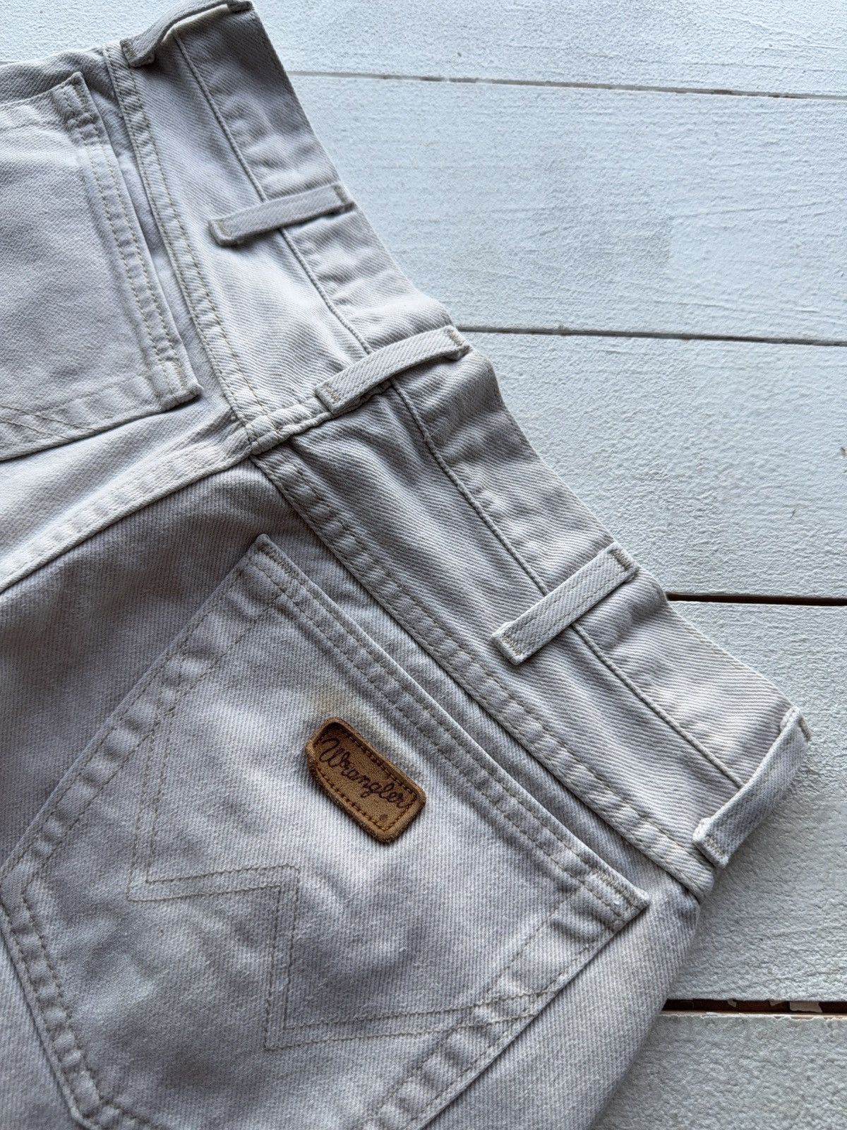 Wrangler Vintage 70s Wrangler UK-Made Off-White Western Cowboy Jeans Size US 30 / EU 46 - 14 Thumbnail