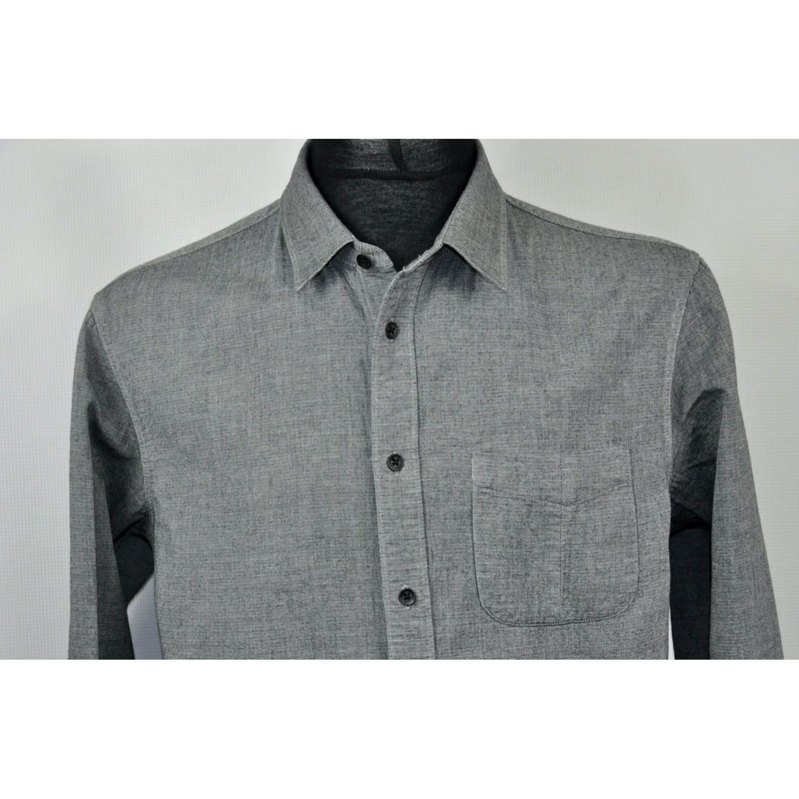 Rag & Bone rag & bone SLIM FIT Shirt Mens L Gray Chambray Cotton Button-Up Size US L / EU 52-54 / 3 - 4 Thumbnail