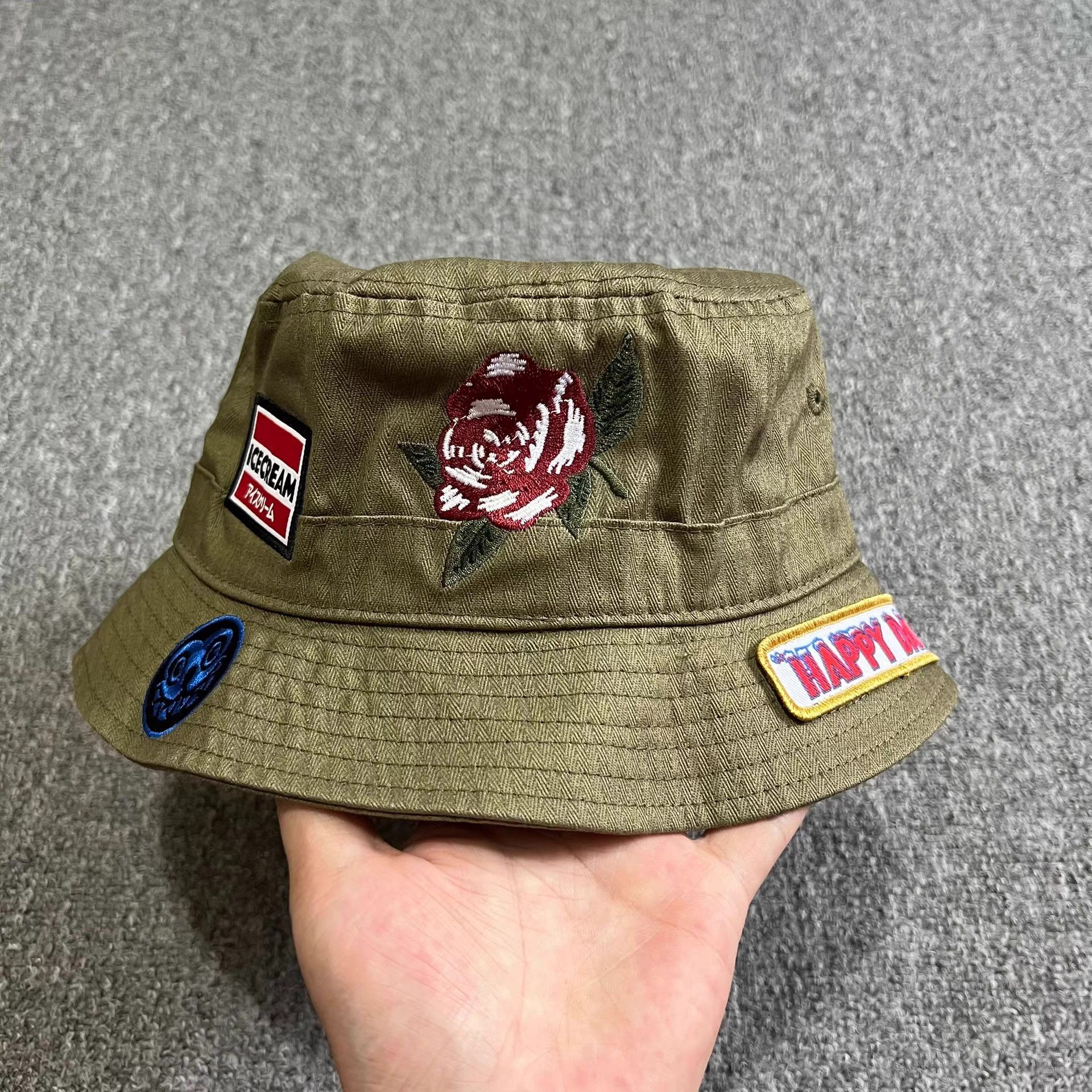 Billionaire Boys Club BBC ICECREAM Embroidered Bucket Hat Q7 Size ONE SIZE - 7 Thumbnail