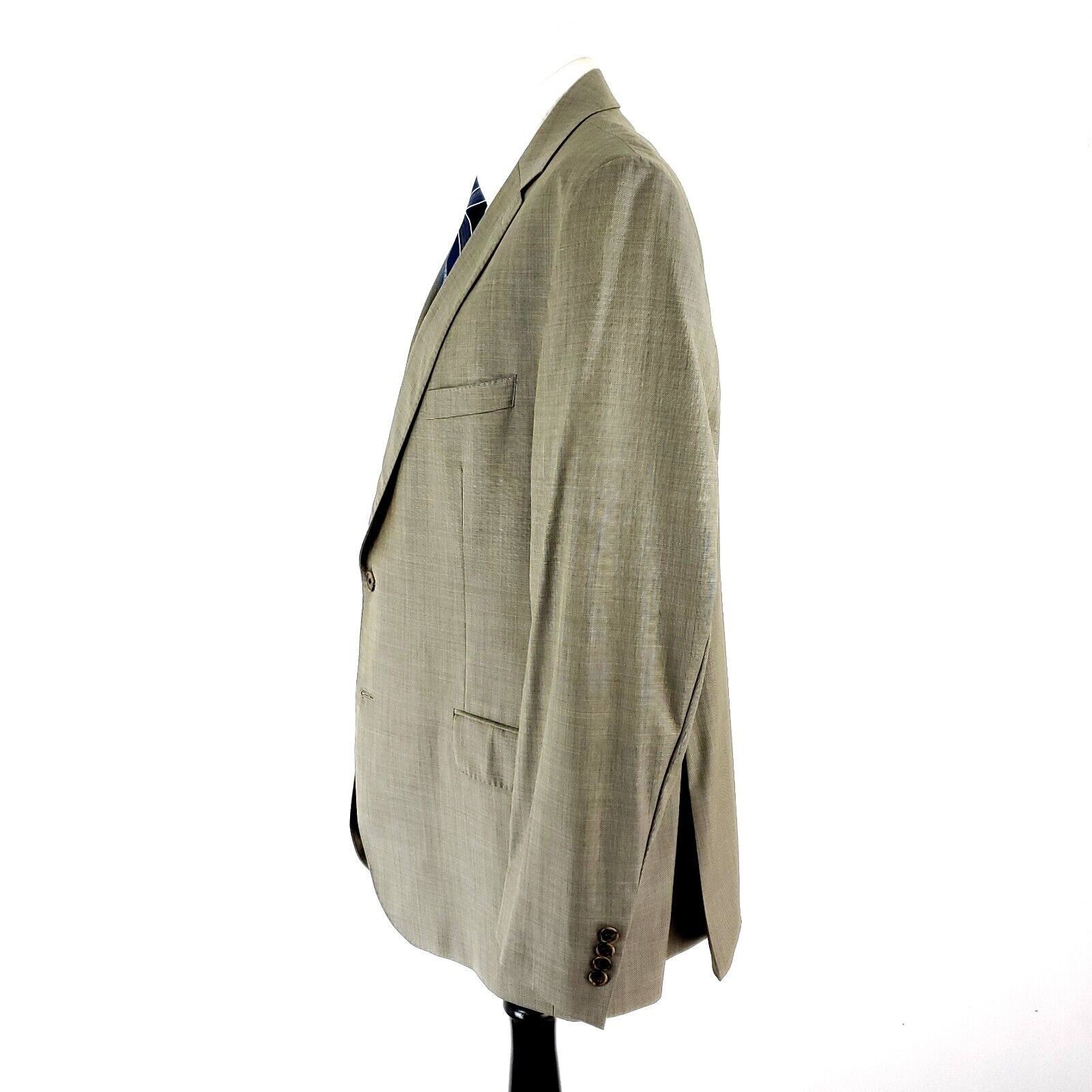 Jack Victor Jack Victor Elite Nepal Ct Wool 2 Button Blazer 44R Tan Shar Size 44R - 4 Thumbnail