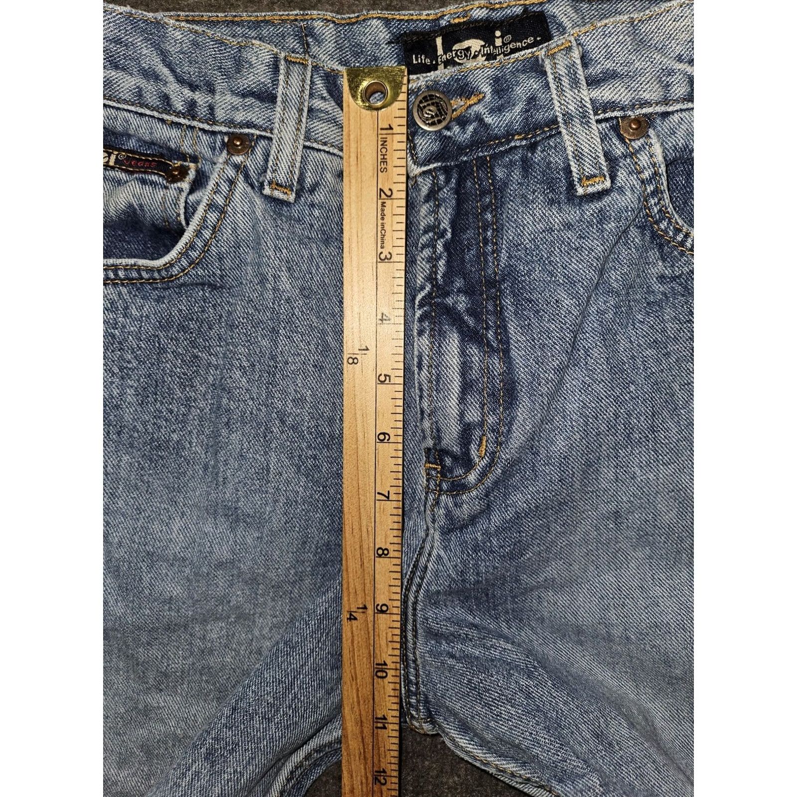 L.E.I. VINTAGE l.e.i. Jeans Juniors 13 Blue Light Wash Bootcut 100% Cotton Denim 90's Jeans Womens Size 34" / US 12 / IT 48 - 5 Thumbnail