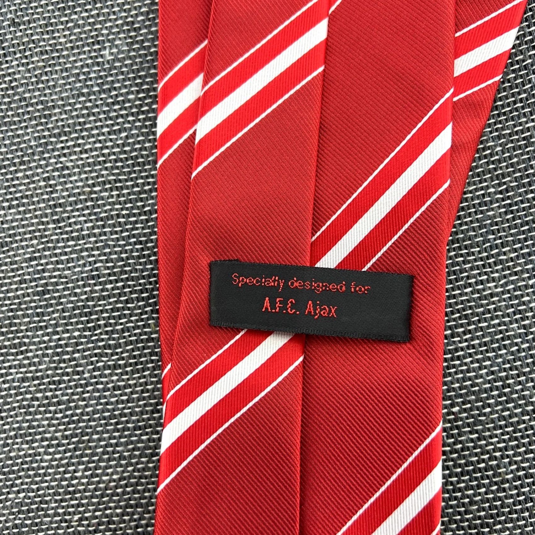 Vintage Ajax Amsterdam Official Necktile Gift Box Football Present Merchandise Red Tie Men Silk Vintage: N/A Size ONE SIZE - 3 Thumbnail