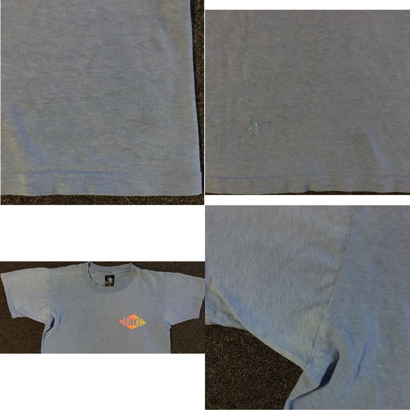 Gotcha VINTAGE Gotcha Shirt XS Surf Grunge 90s Distressed Boardriding Blue T-Shirt Mens USA Size US XS / EU 42 / 0 - 8 Thumbnail