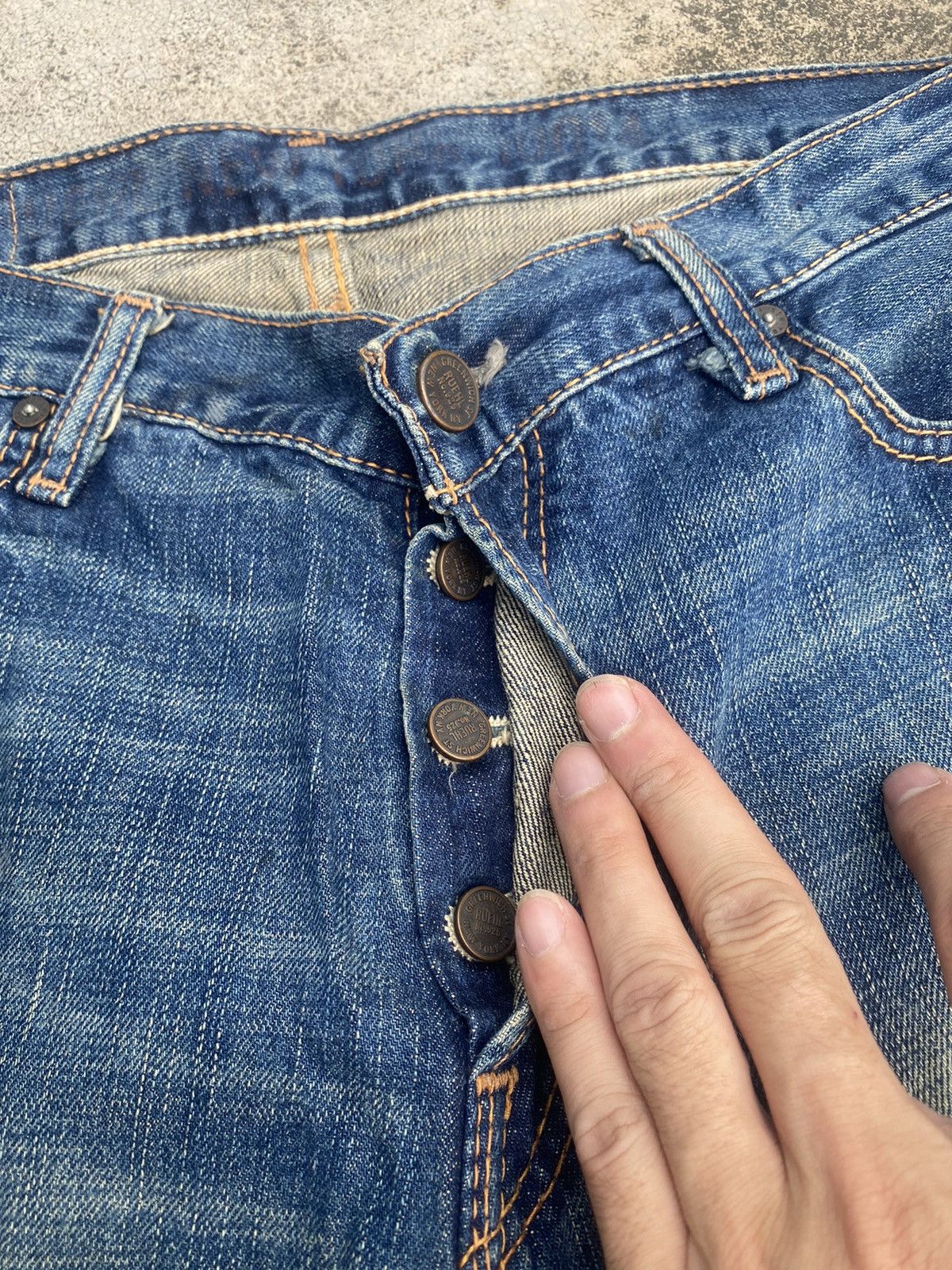 If Six Was Nine × Japanese Brand × Ruehl No. 925 Flare Jeans Ruehl No 925 Distressd Clawmark Size US 34 / EU 50 - 12 Thumbnail