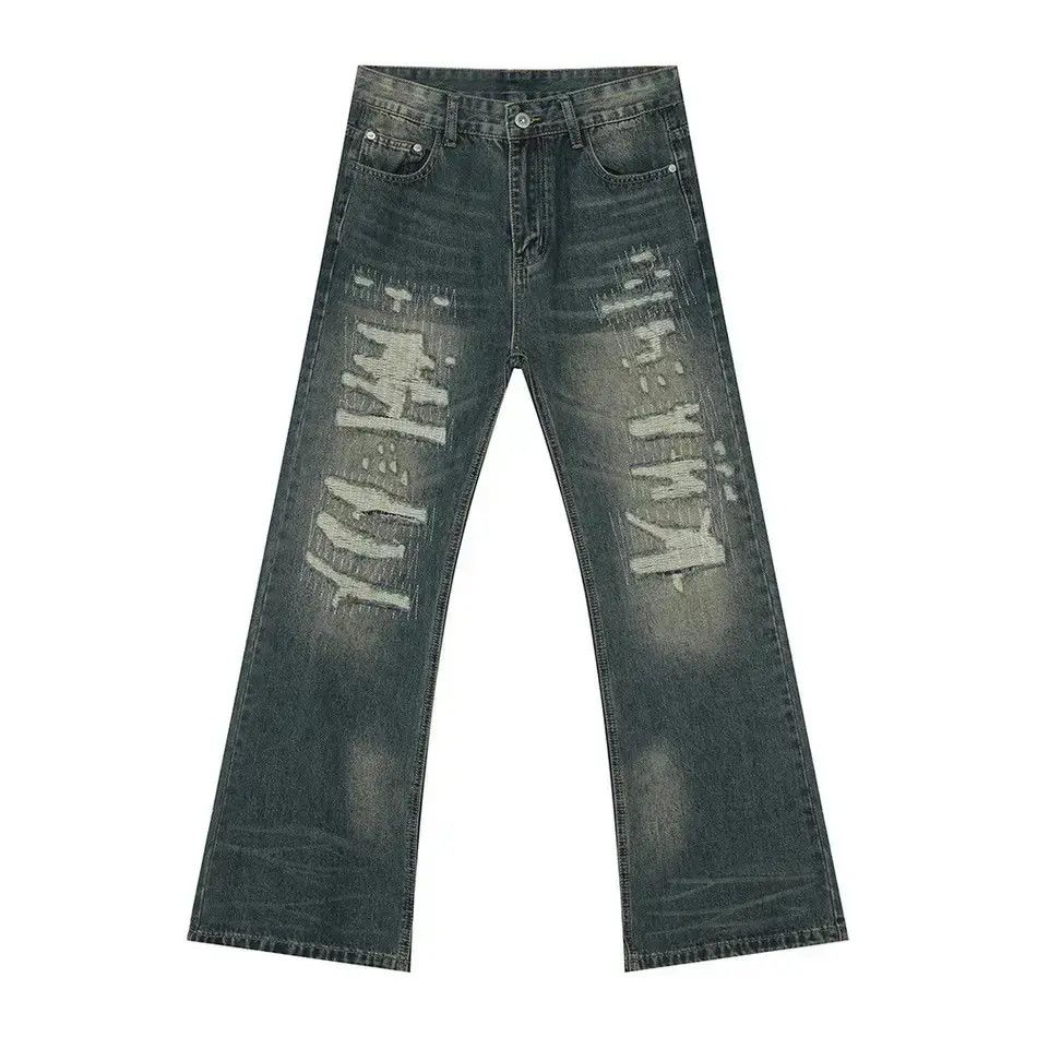 Japanese Brand Retro loose high street micro flared jeans Size US 32 / EU 48 - 6 Thumbnail