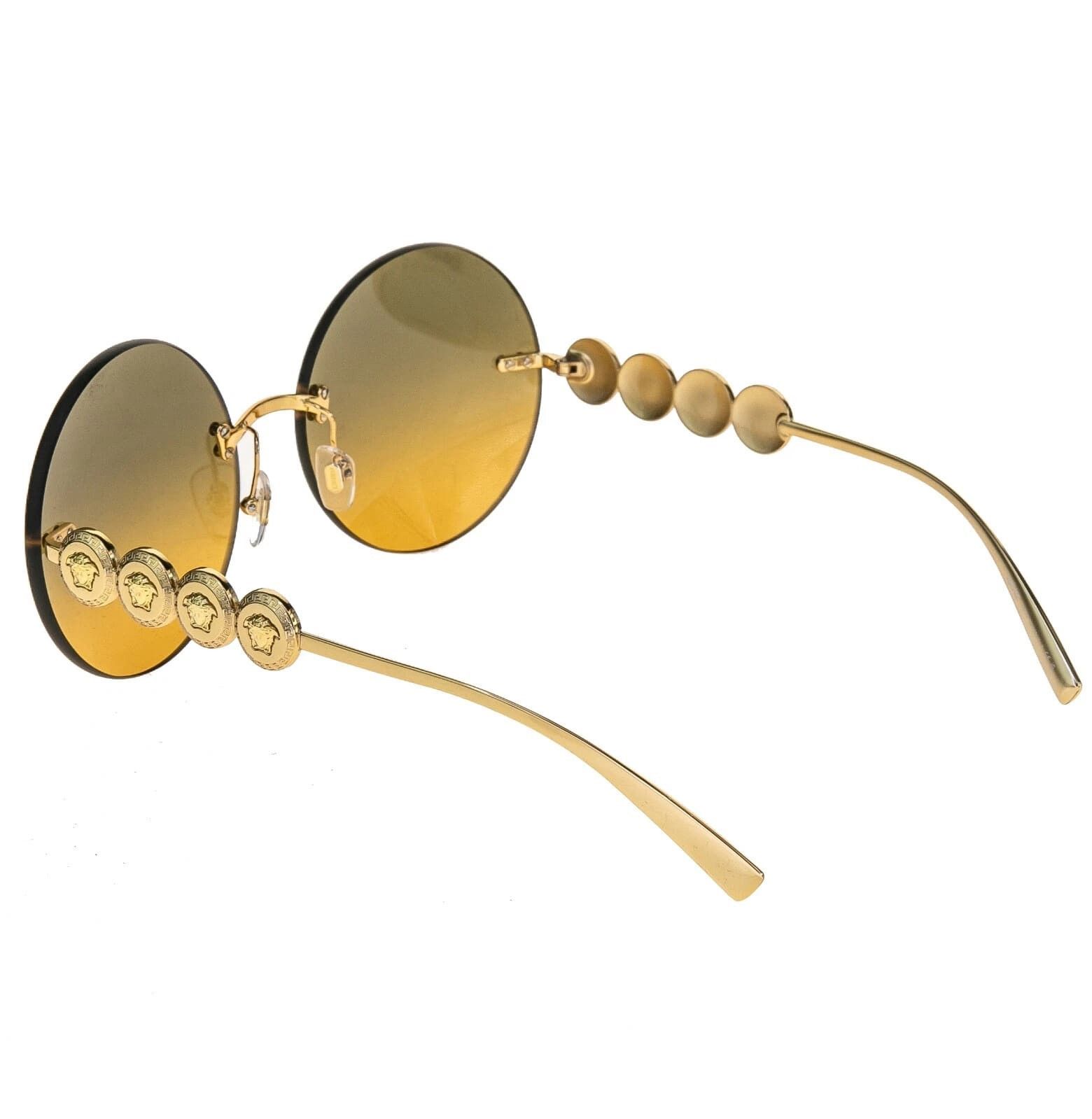 Versace VERSACE Gold Greca Coin Medusa Orange Gold Round VE2214 2214 Size ONE SIZE - 2 Thumbnail