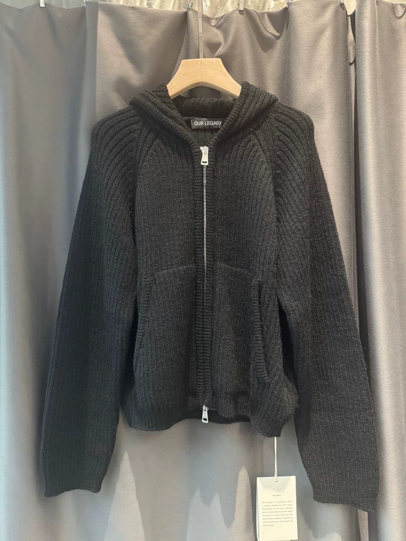 Our Legacy Our Legacy size46 Black woolen hooded sweater Size US S / EU 44-46 / 1 - 1 Thumbnail