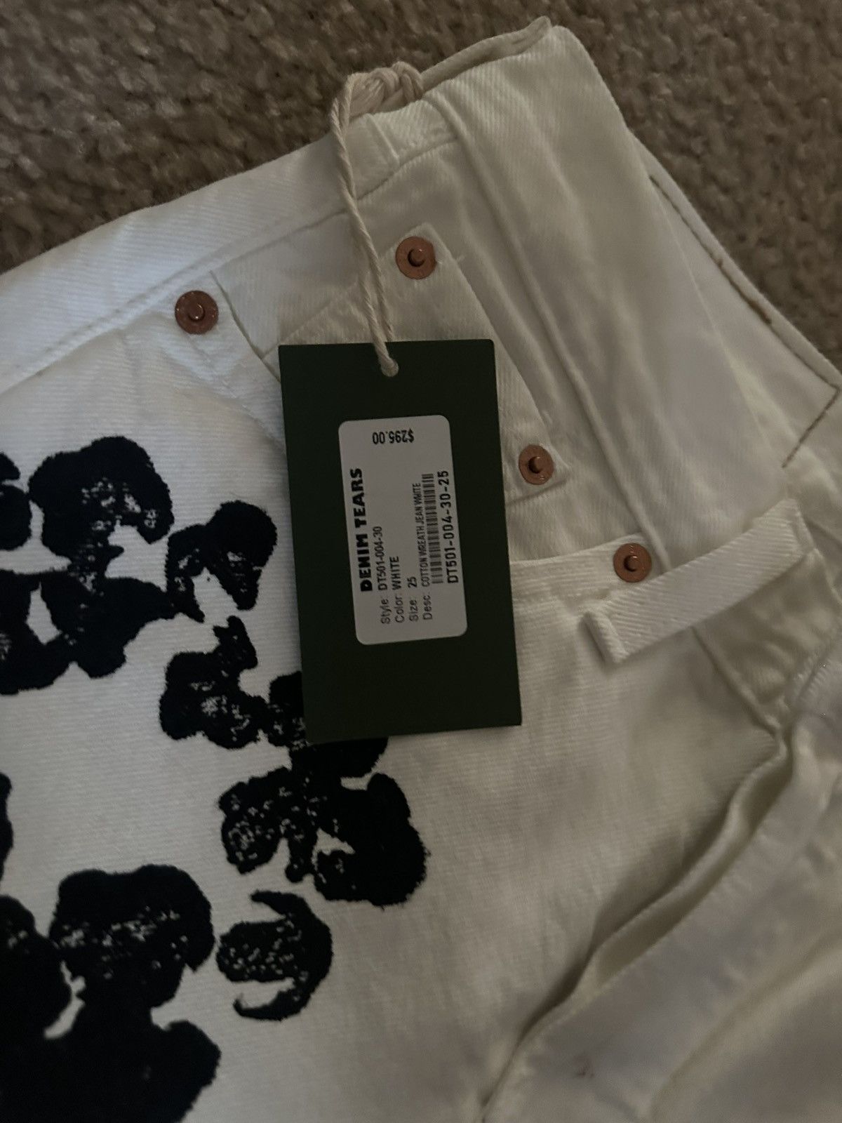 DENIM TEARS White Denim Tear Jeans Size 25" / US 0 / IT 36 - 3 Thumbnail