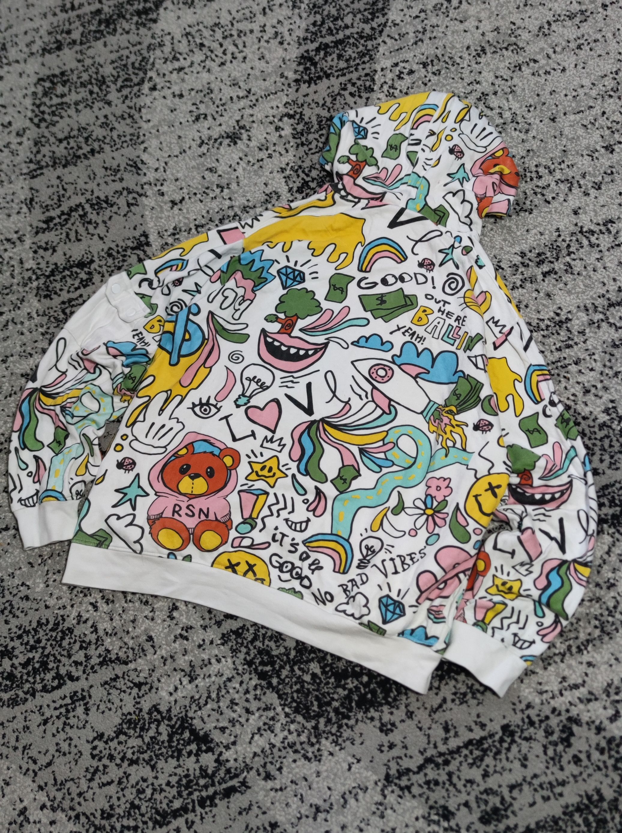 Reason REASON Men's Money Bear Hoodie Sweatshirt In Multi Size US L / EU 52-54 / 3 - 2 Thumbnail